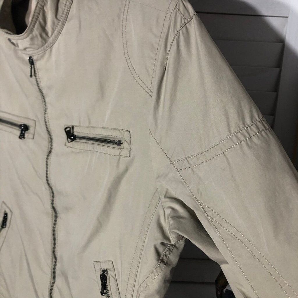 Kenneth Cole Keneth Cole Bomber Jacket Zip Pockets Collar Beige sz M Size US M / EU 48-50 / 2 - 15 Thumbnail
