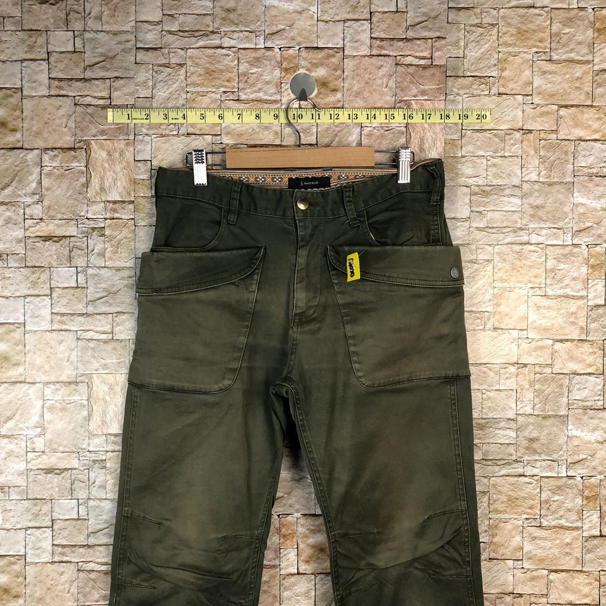 Japanese Brand Rage Blue Green Cargo Multipocket Pants #A1020 Size US 29 - 4 Thumbnail