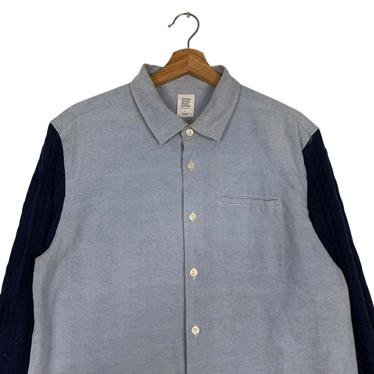 Japanese Brand Design Tshirts Store Graniph Knitted Sleeve Shirt #0089-C6 Size US L / EU 52-54 / 3 - 3 Thumbnail