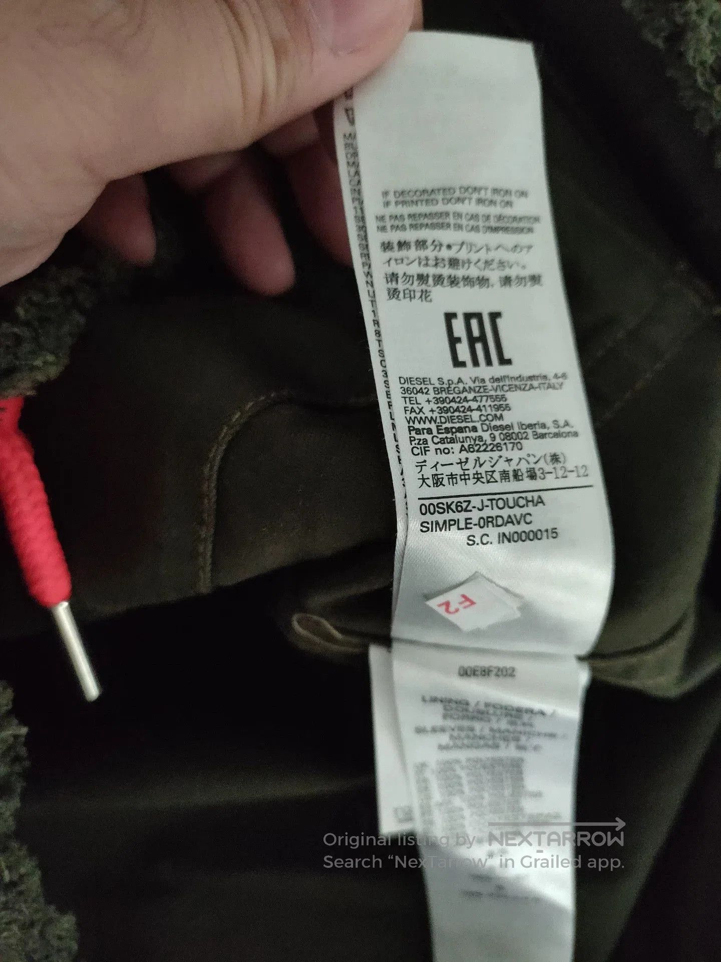 Diesel Diesel M65 Military Green Jacket. Size US L / EU 52-54 / 3 - 8 Thumbnail