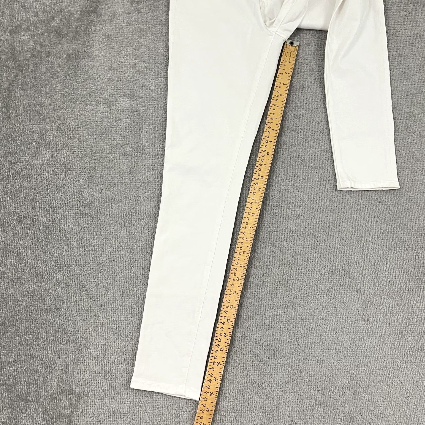 Vintage AG Adriano Goldschmied High Rise Abbey Ankle Pants Womens Sz 25 White Skinny Size 42" / US 20 - 6 Thumbnail