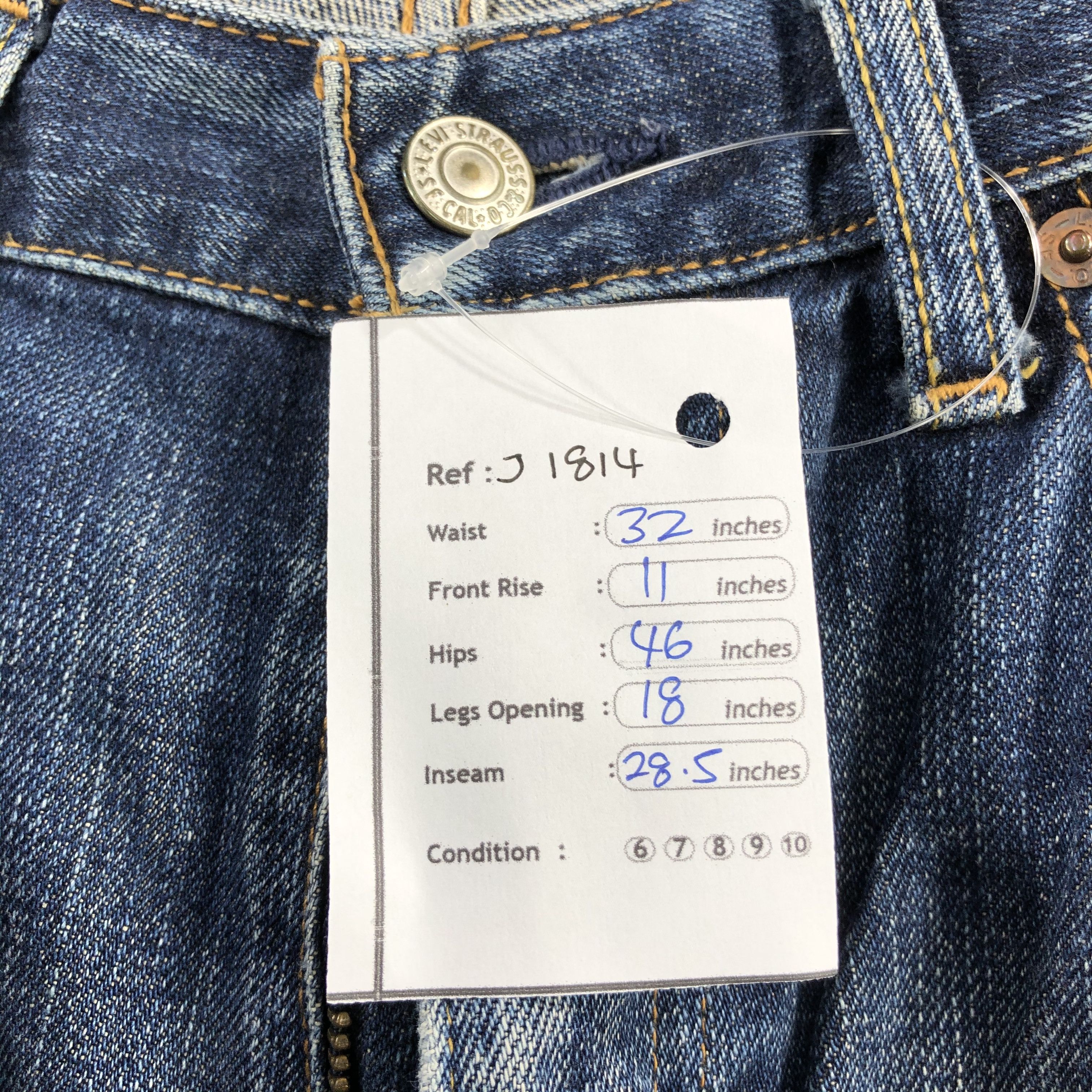 Levi's Vintage 90s Blue Wash Levis 534 Jeans-J1814 Size US 32 / EU 48 - 16 Thumbnail