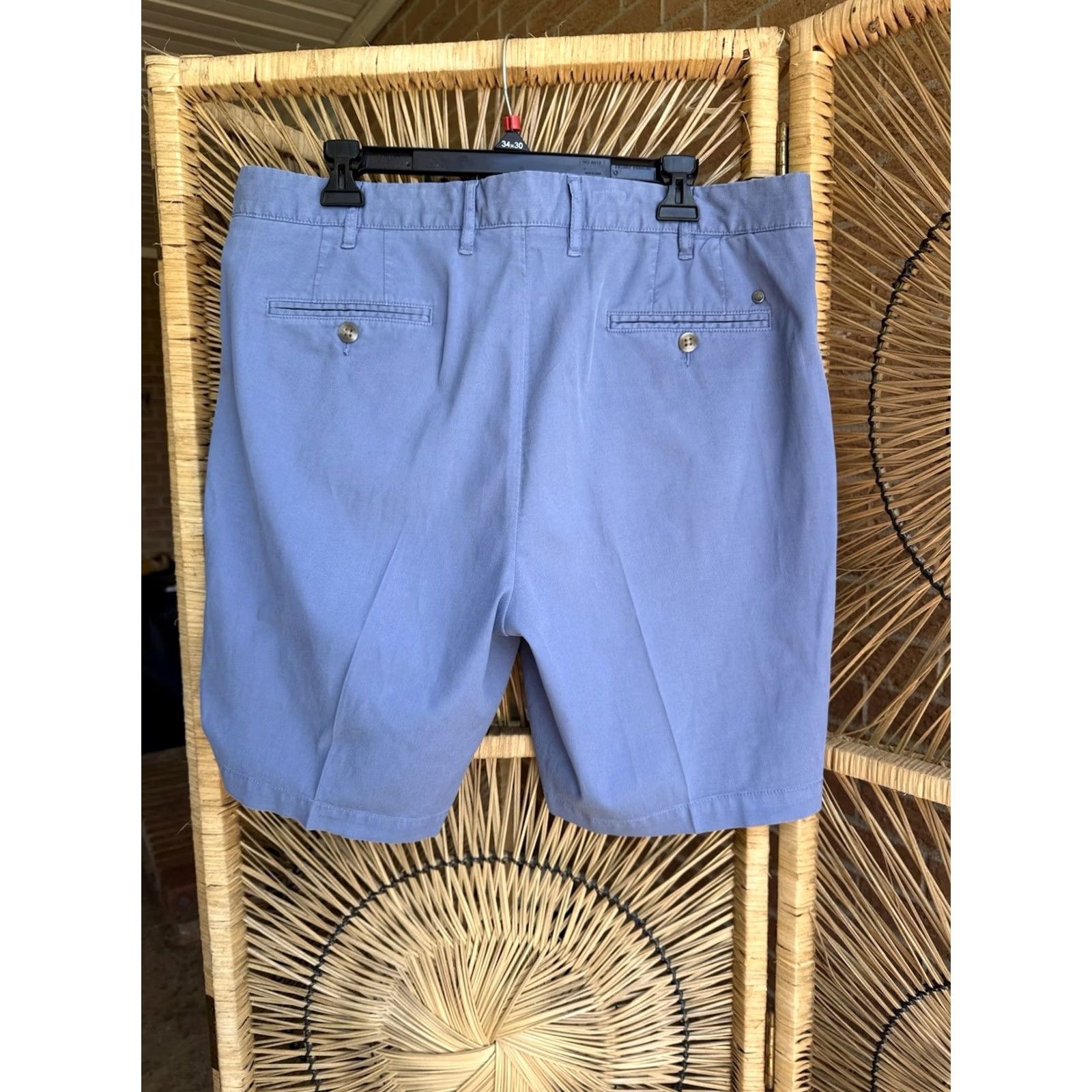 Peter Millar Peter Millar Crown Golf Shorts Blue Chino Stretch 38 Men Regular Tailored Flat Front Water Resistant Logo Easy Care Size US 38 / EU 54 - 3 Thumbnail