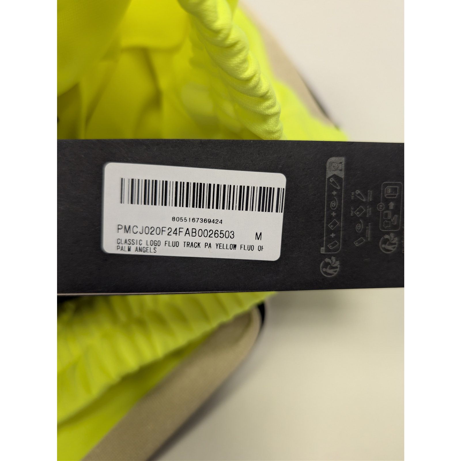 Palm Angels o1rshd1 Classic Logo Track Pants in Yellow Fluo / Off White Size US 32 / EU 48 - 21 Thumbnail