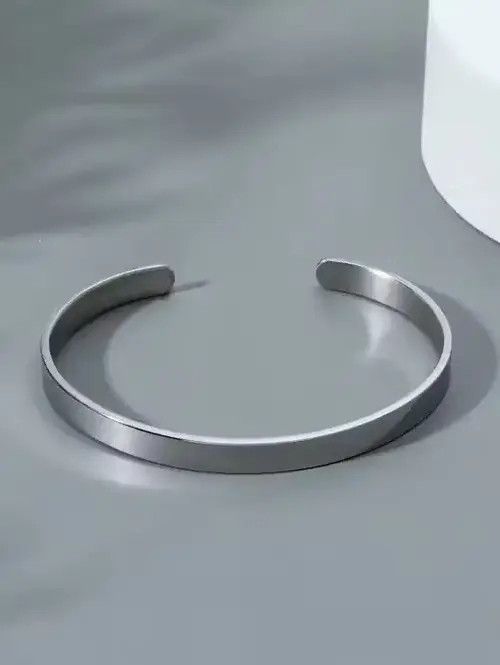 Other Stainless Steel Men Simple Cuff Bracelet Size ONE SIZE - 2 Thumbnail