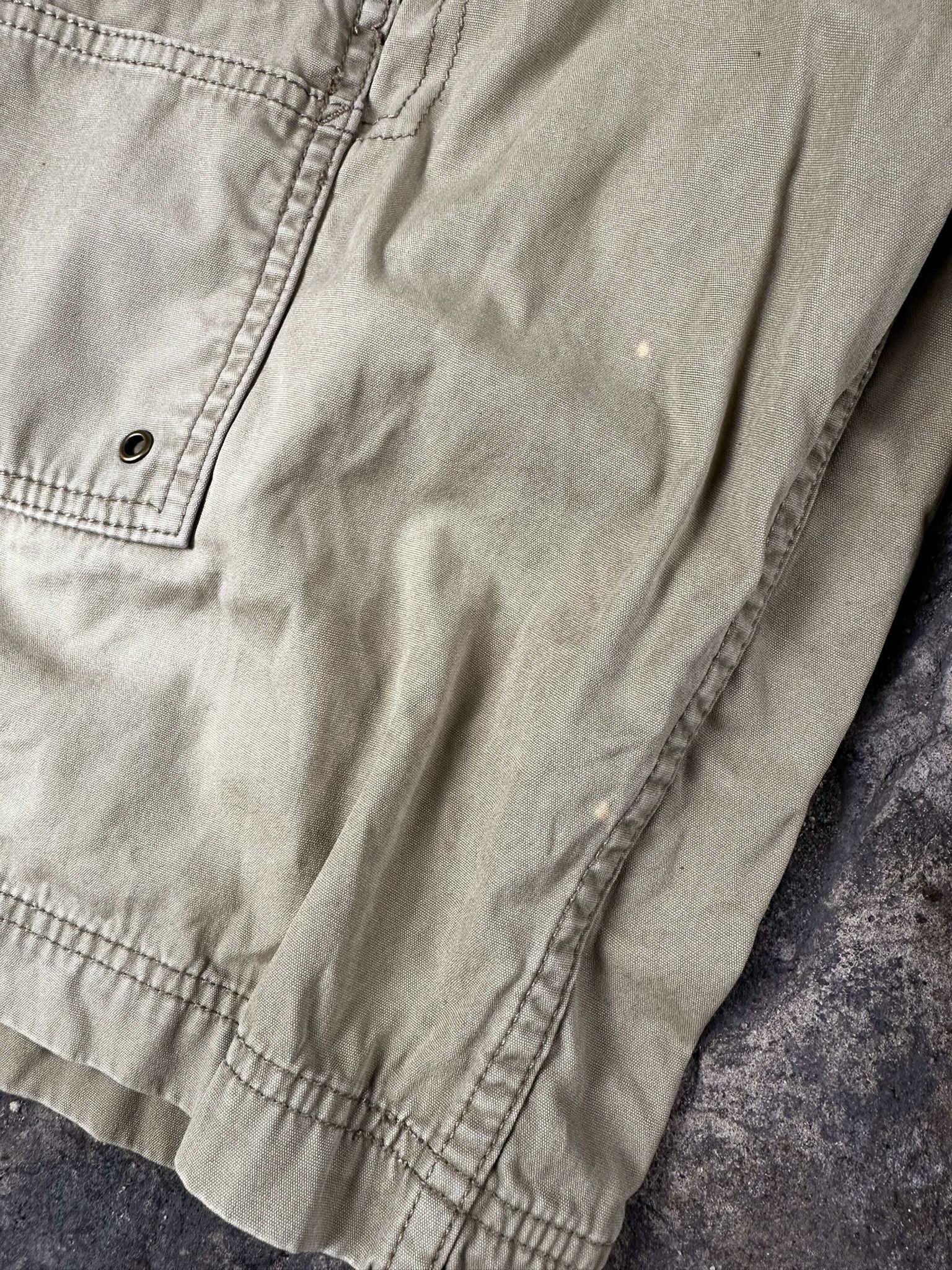 Schott 2000s Schott Baggy Cargo Military Washed Y2k Shorts Size US 32 / EU 48 - 4 Thumbnail
