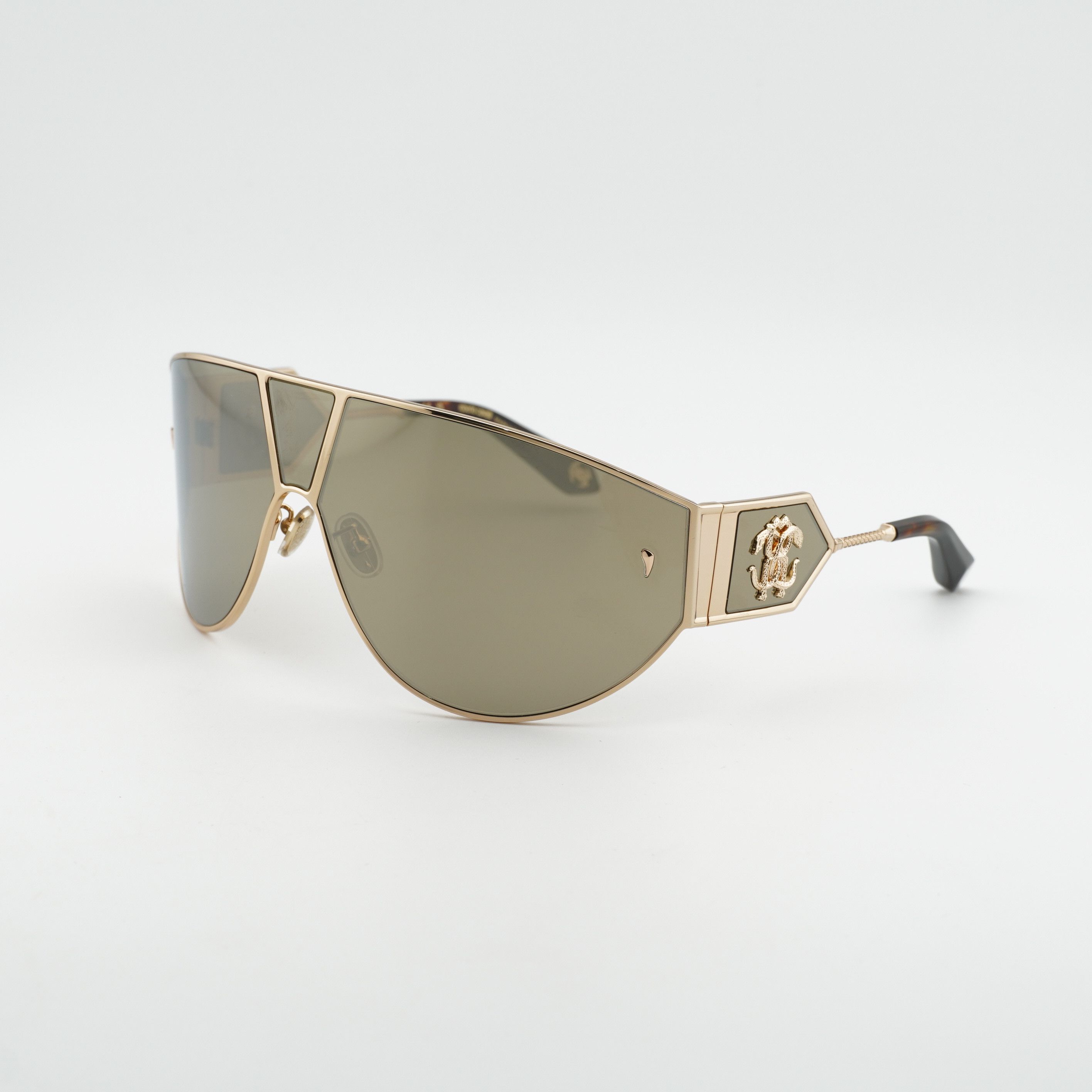 Roberto Cavalli Roberto Cavalli SRC093 300G Sunglasses Gold Shield Frame Size ONE SIZE - 1 Thumbnail