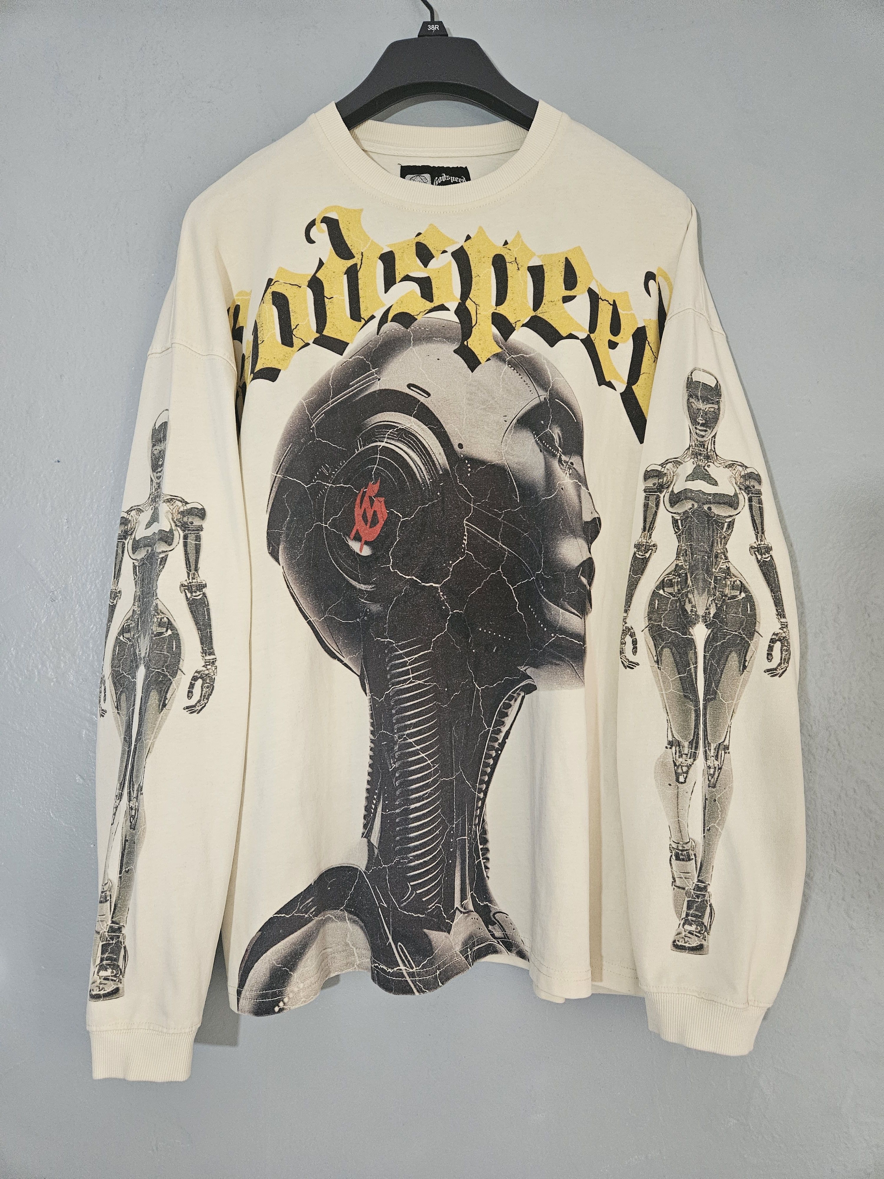 Oversized Alexa Thermal Bone Long Sleeve Shirt
