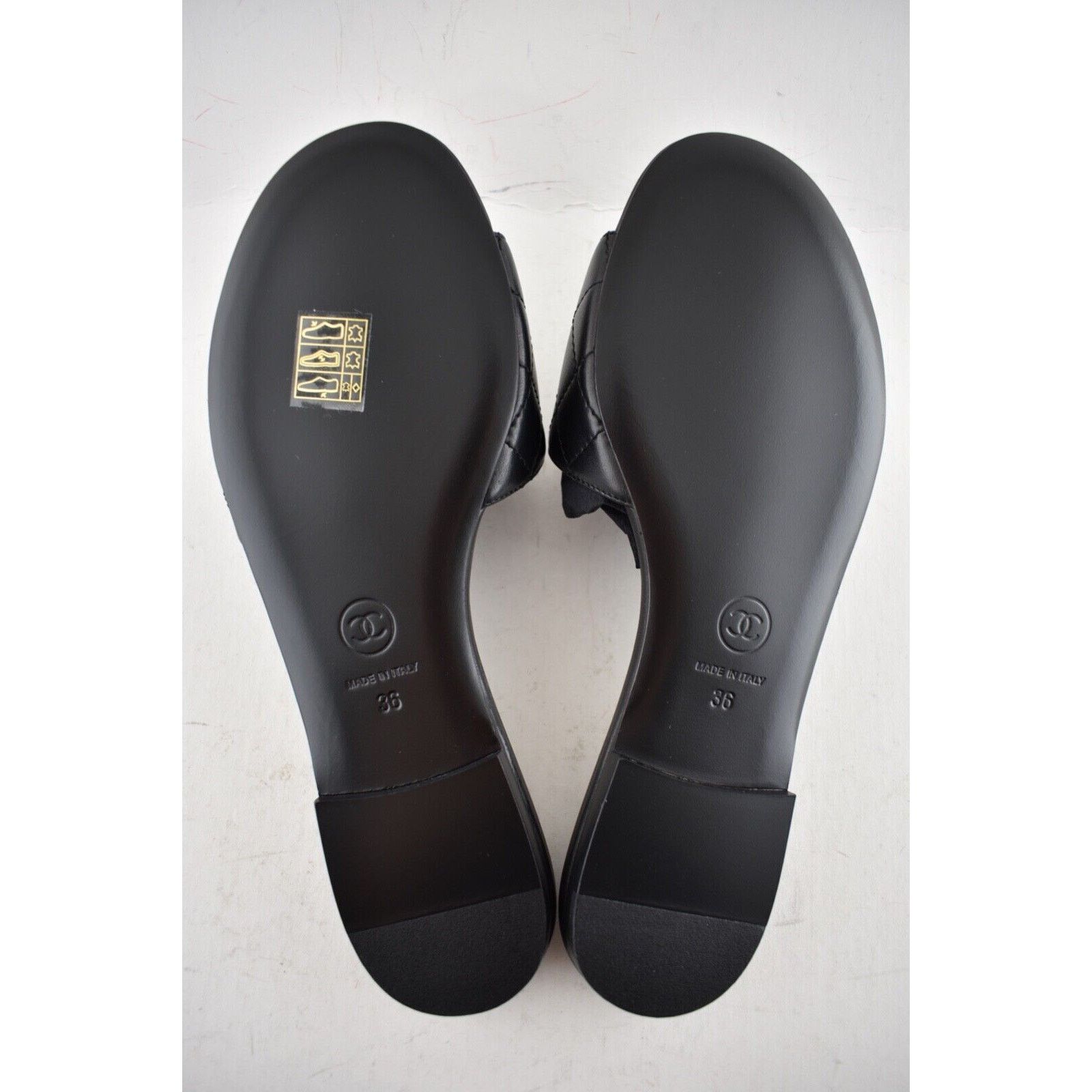 Chanel Chanel REV Black Turnlock Quilted Gold CC Logo Mules Slide Size US 6 / IT 36 - 12 Thumbnail