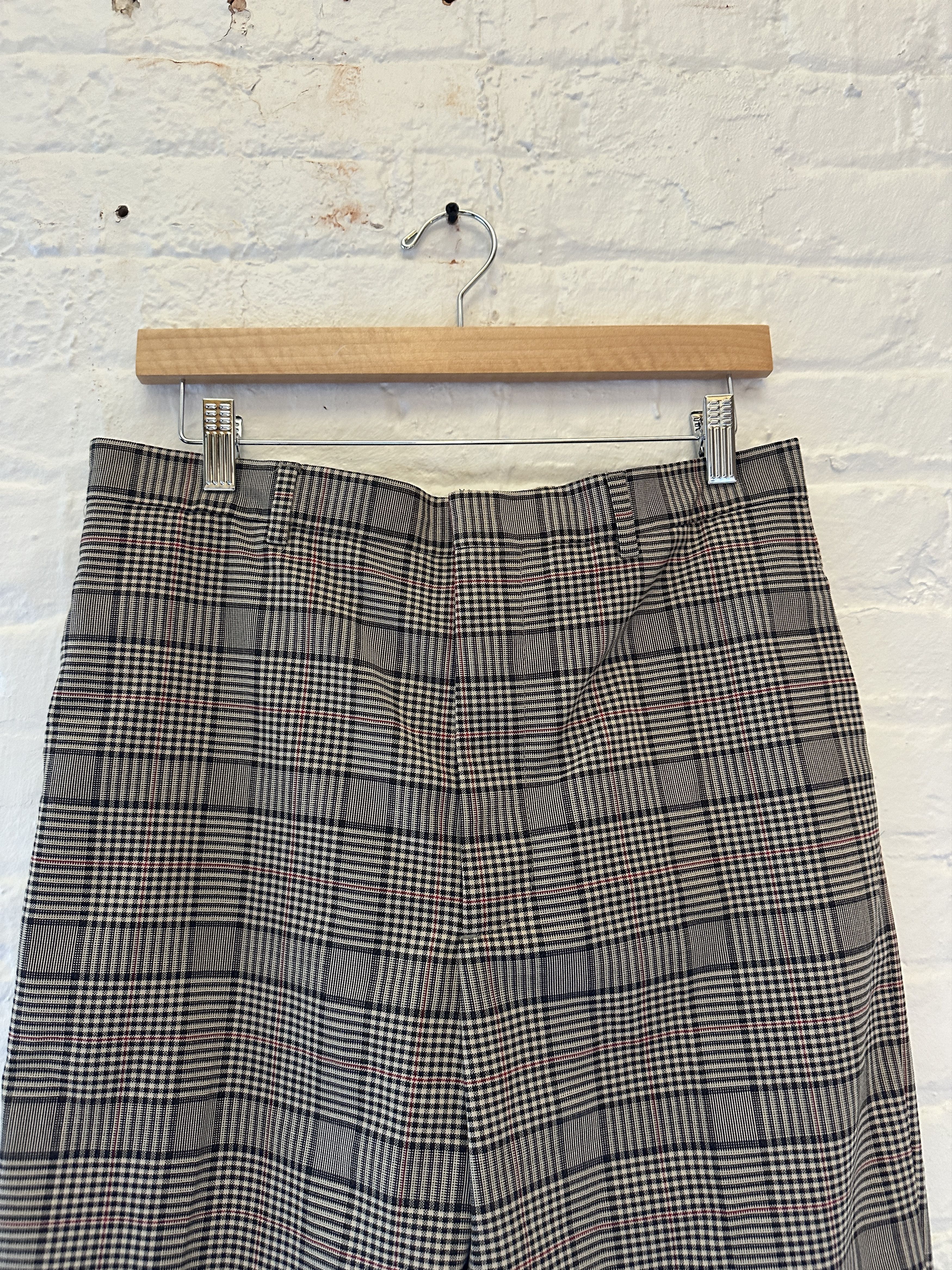 Acne Studios Acne Studios Wide Leg Wool Check Trousers Size US 32 / EU 48 - 2 Thumbnail