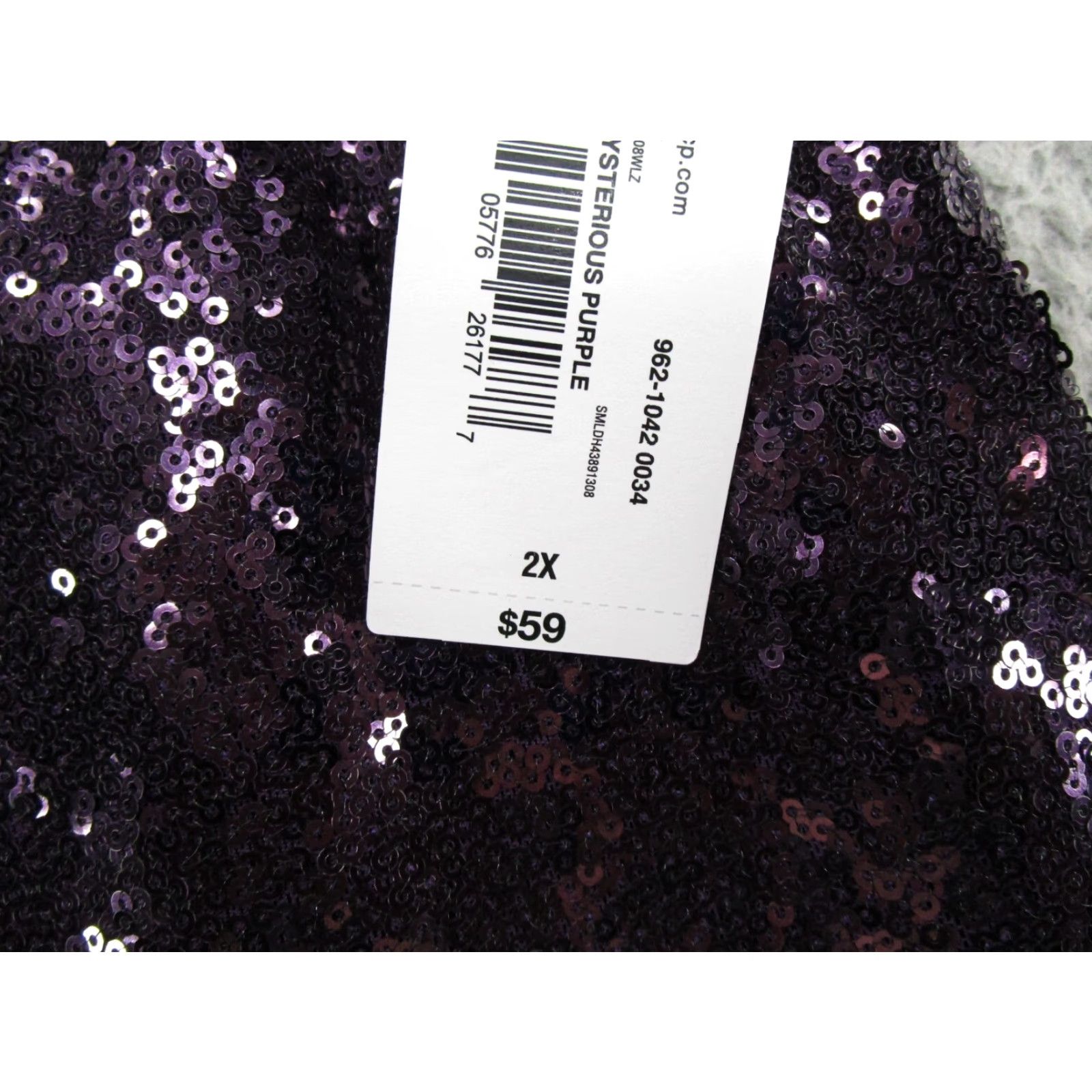 Liz Claiborne Liz Claiborne Purple Sequin Straight Pencil Skirt Women's 2X NEW Size 40" / US 18 - 3 Thumbnail