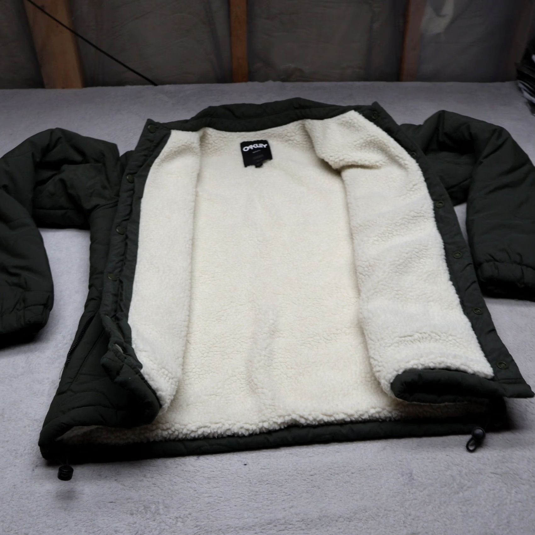 Oakley Oakley Jacket Mens M Green Quilted Sherpa Lined Regular Fit Snap Outdoor Summer? Size US M / EU 48-50 / 2 - 6 Thumbnail