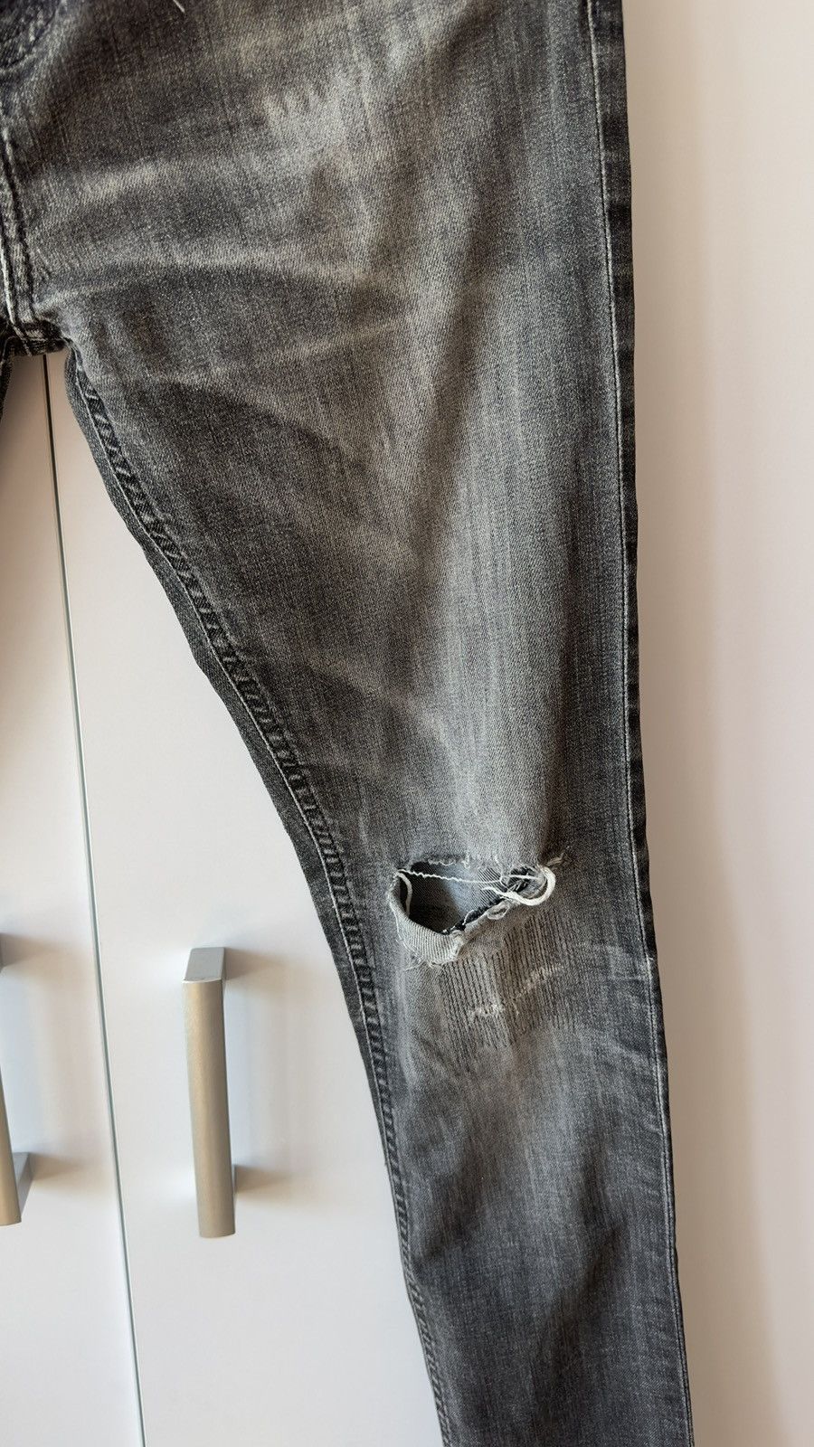 Nudie Jeans Nudie Jeans Made in Italy Distressed Faded Jeans Size US 34 / EU 50 - 4 Thumbnail