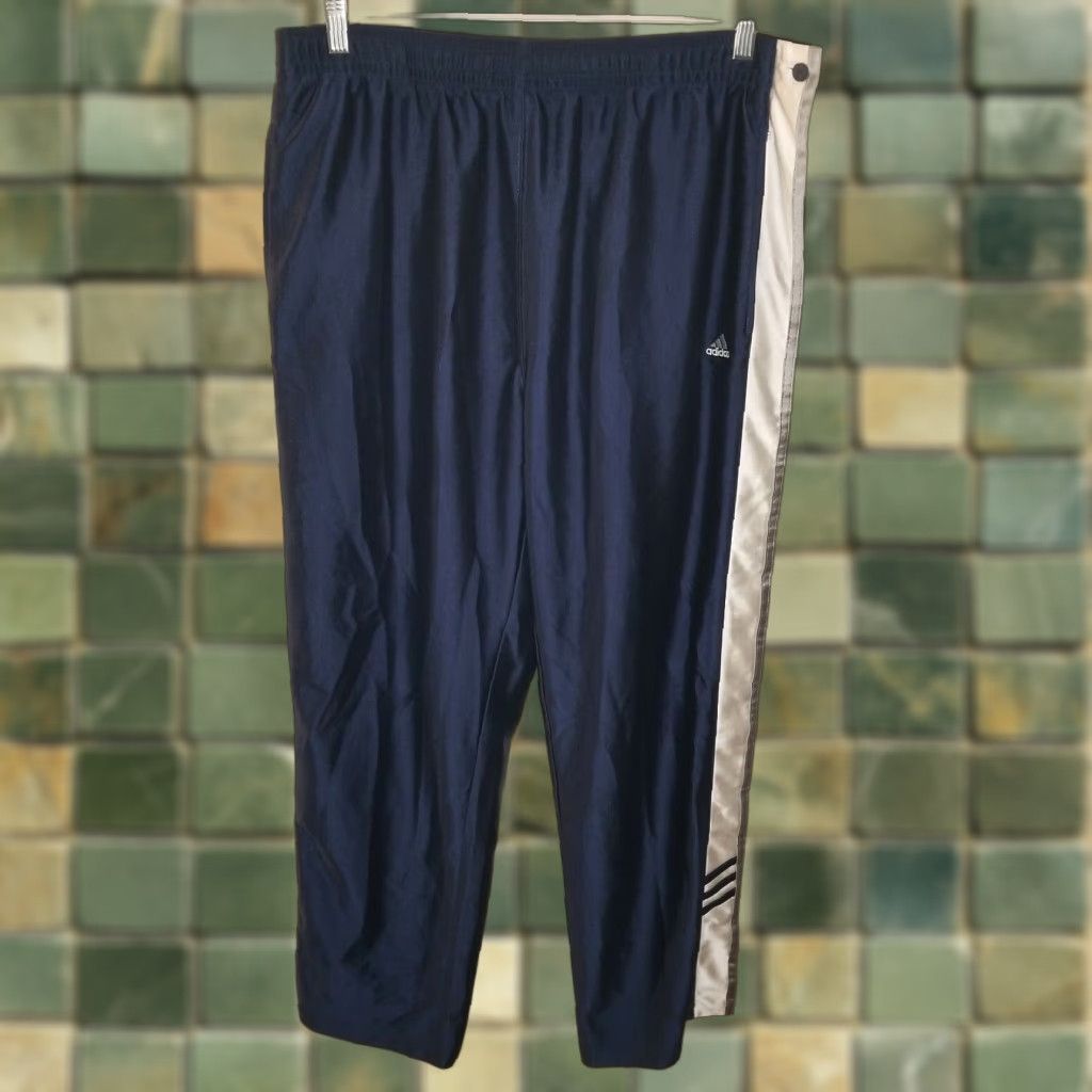 Adidas Adidas Mens Blue Breakaway Track Pants Size L Size US 33 - 1 Thumbnail