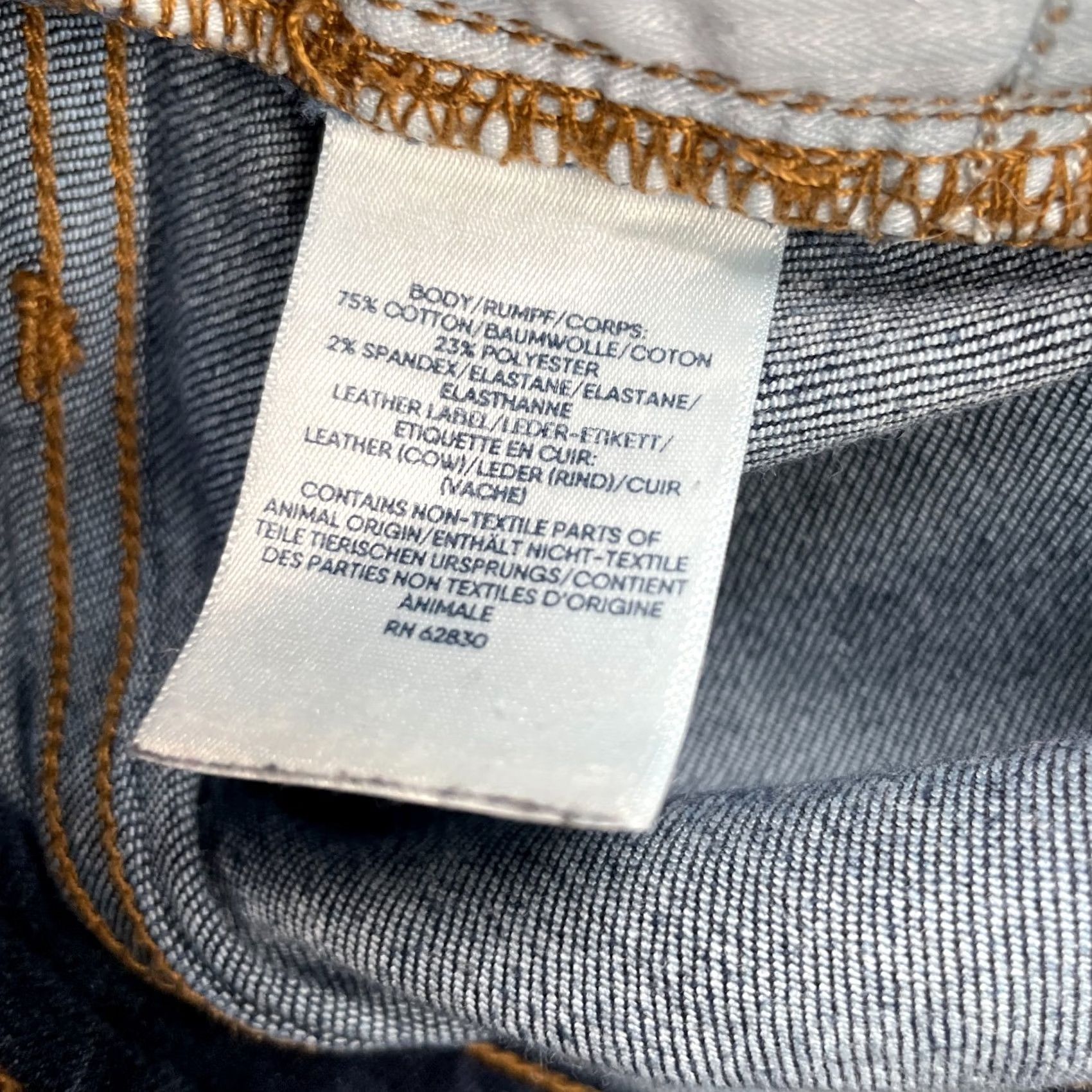 Lands' End Lands End Jeans Womens 6 Petite Blue Straight Leg Dark Wash Denim Stretch Cotton Size 30" / US 8 / IT 44 - 5 Thumbnail
