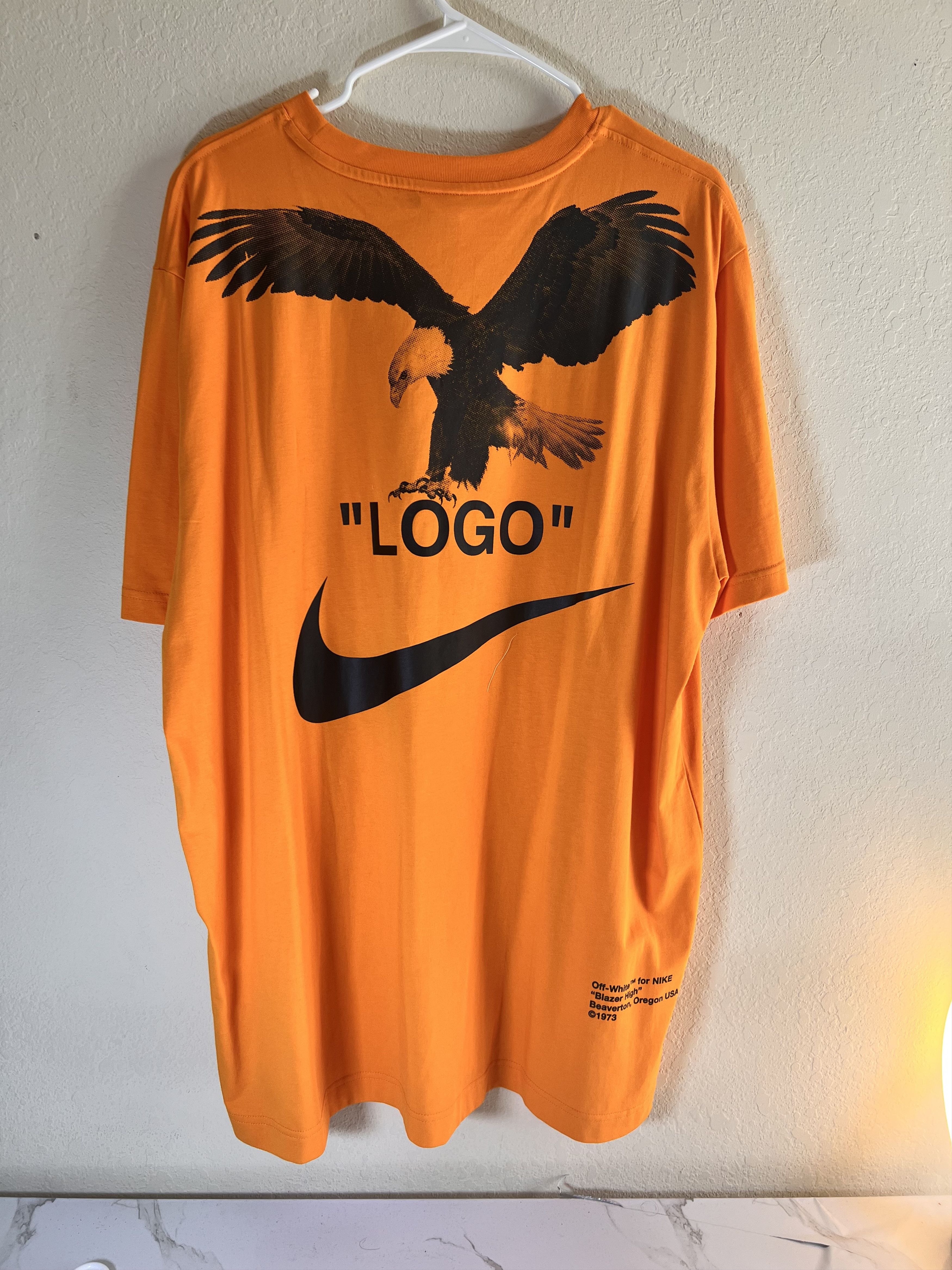 Nike × Off-White NIKE X OFF WHITE VIRGIL ABLOH NRG A6 T SHIRT ORANGE BLACK Size US XXL / EU 58 / 5 - 4 Thumbnail