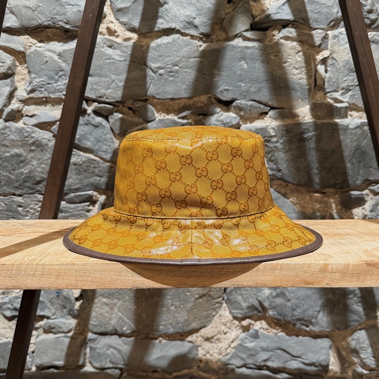 Gucci X Adidas Brown Logo GG Crystal Bucket Hat - L - 59cm