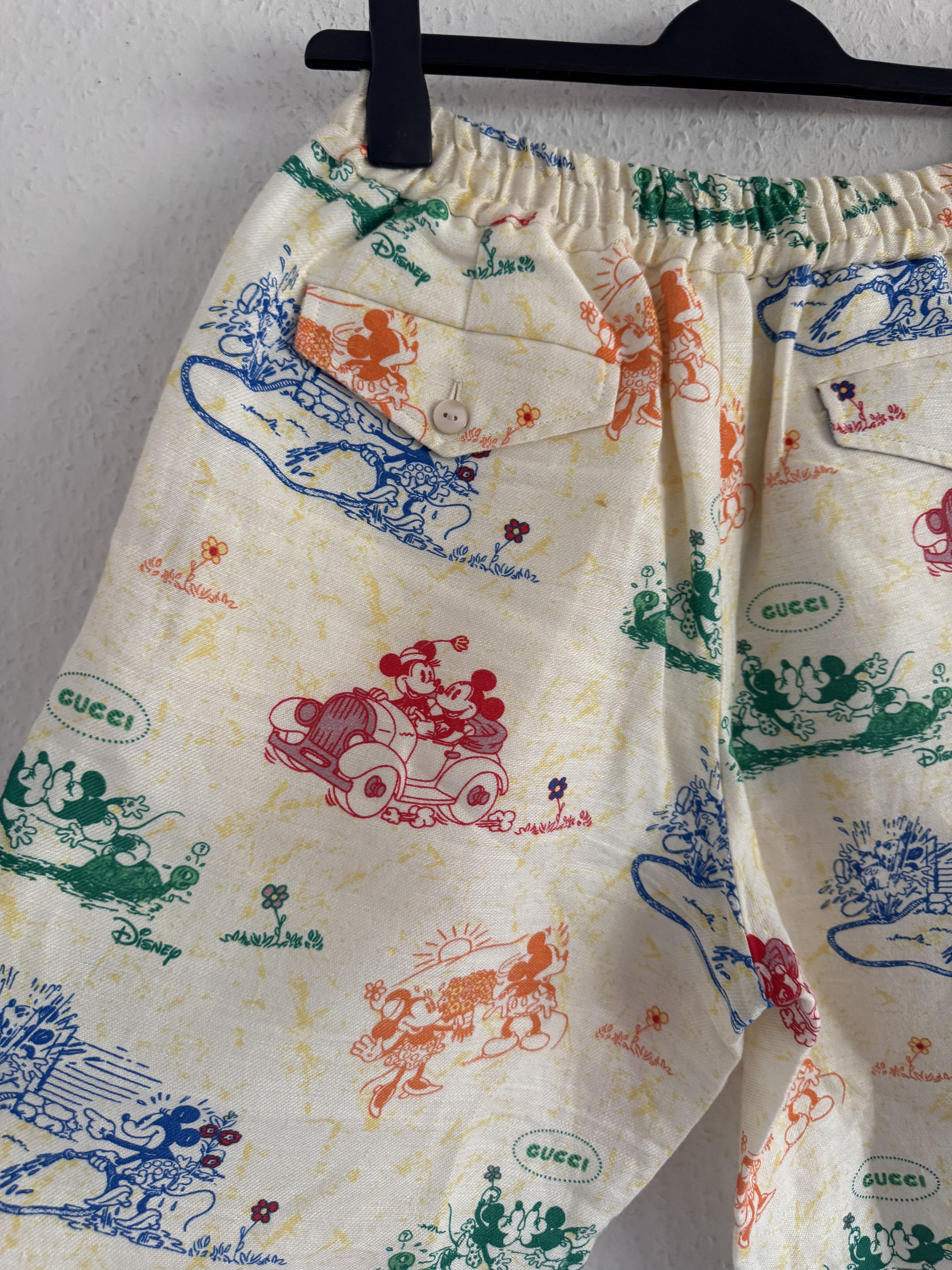 Disney × Gucci Linen Mickey Shorts Size US 30 / EU 46 - 11 Thumbnail