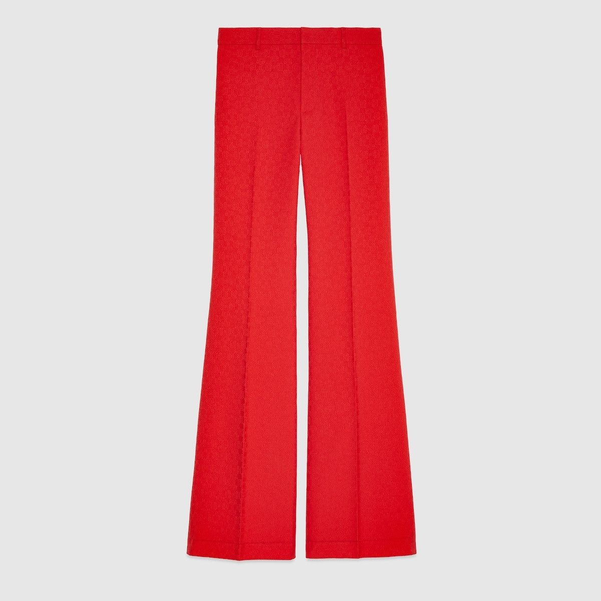 Gucci o1loc1c0925 Horsebit Fabric Jacquard Flare Pant in Red Size US 32 / EU 48 - 1 Preview