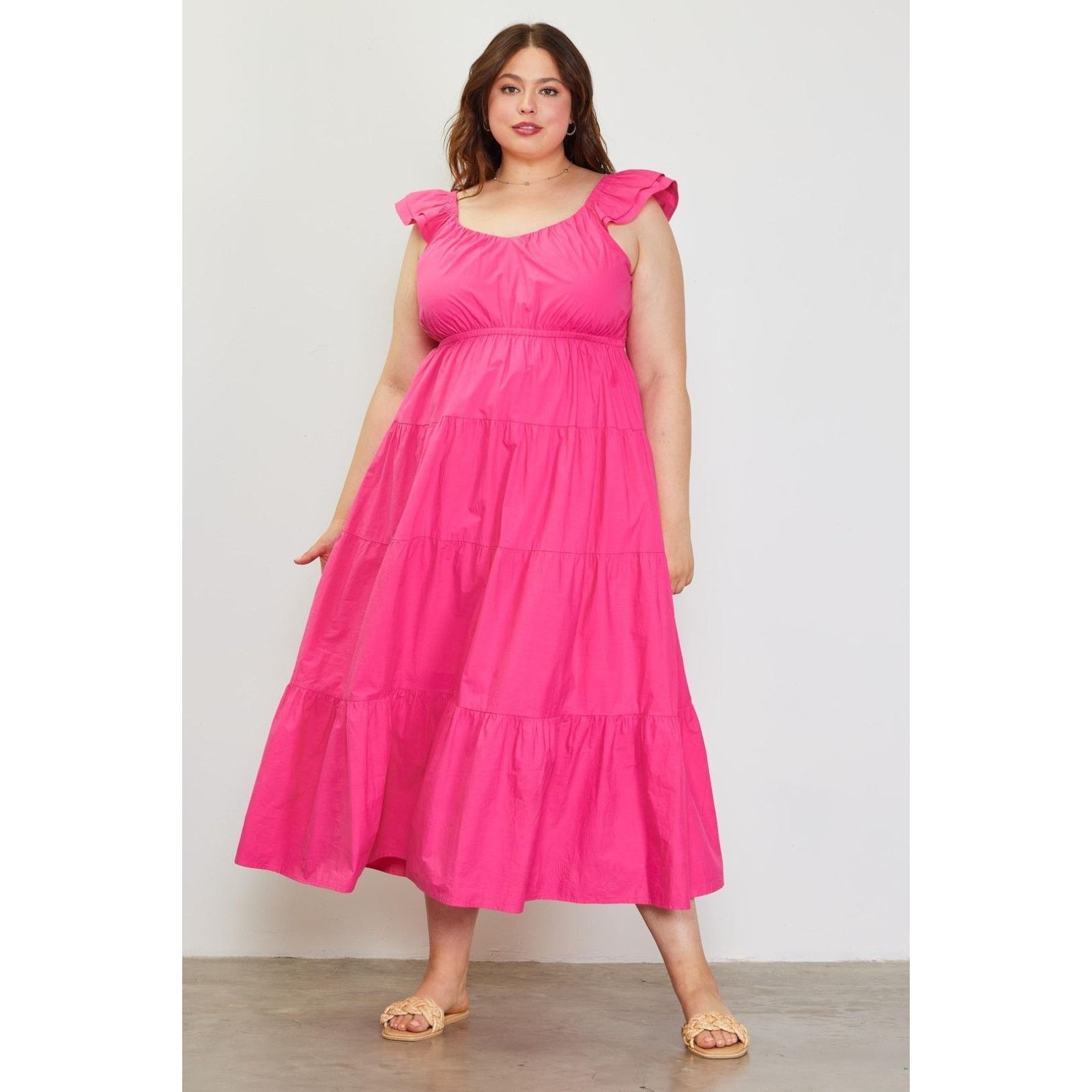 Other Skies Are Blue Curvy Maxi Cotton Beach Resort Dress 1X Size XXL / US 16-18 / IT 52-54 - 1 Thumbnail