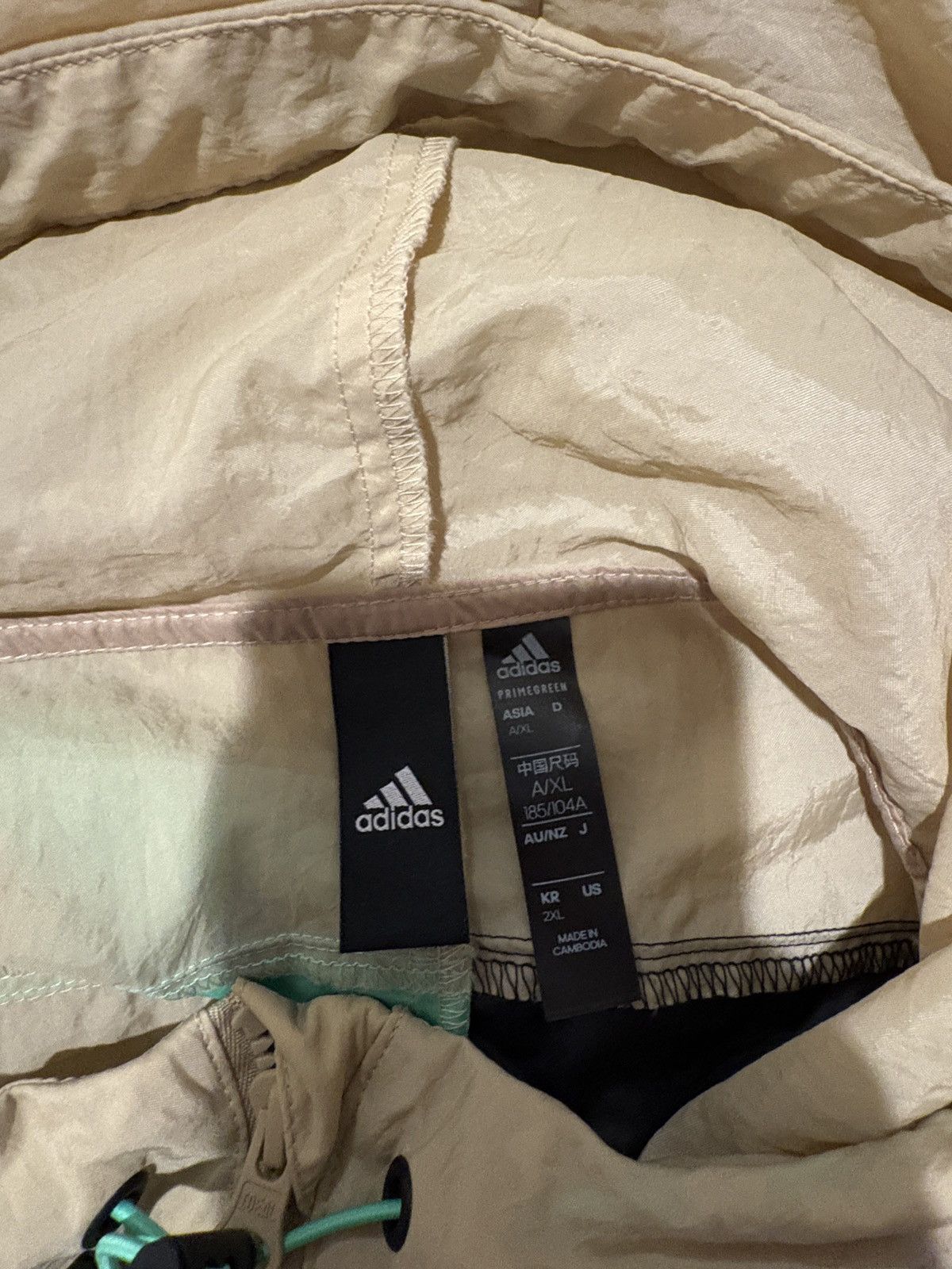 Adidas Adidas Khaki/brown windbreaker jacket Size US XL / EU 56 / 4 - 2 Thumbnail