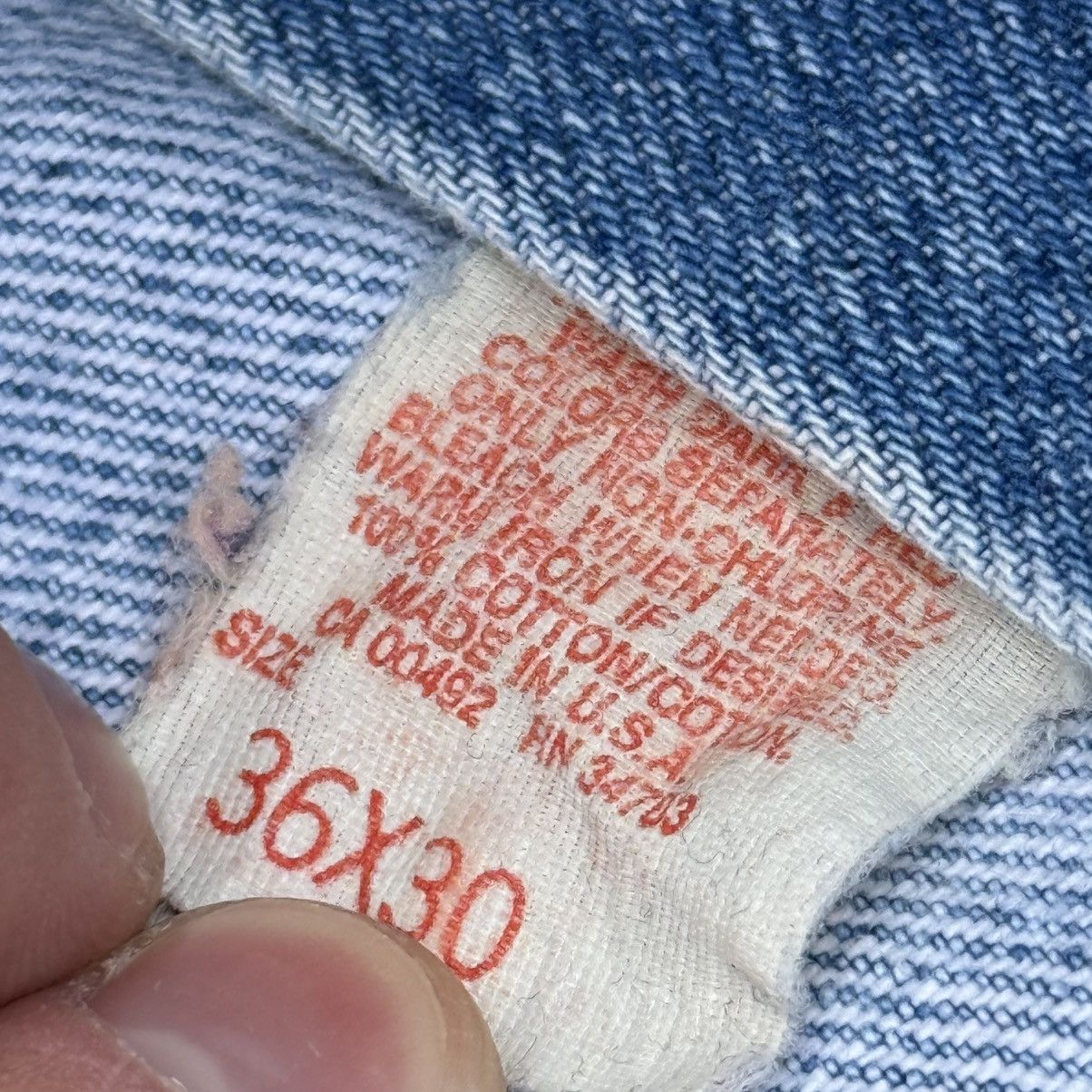 Lee × Vintage Vintage 80’s Lee Riders Jeans 36x30 Made in USA 100% Cotton Size US 36 / EU 52 - 11 Thumbnail