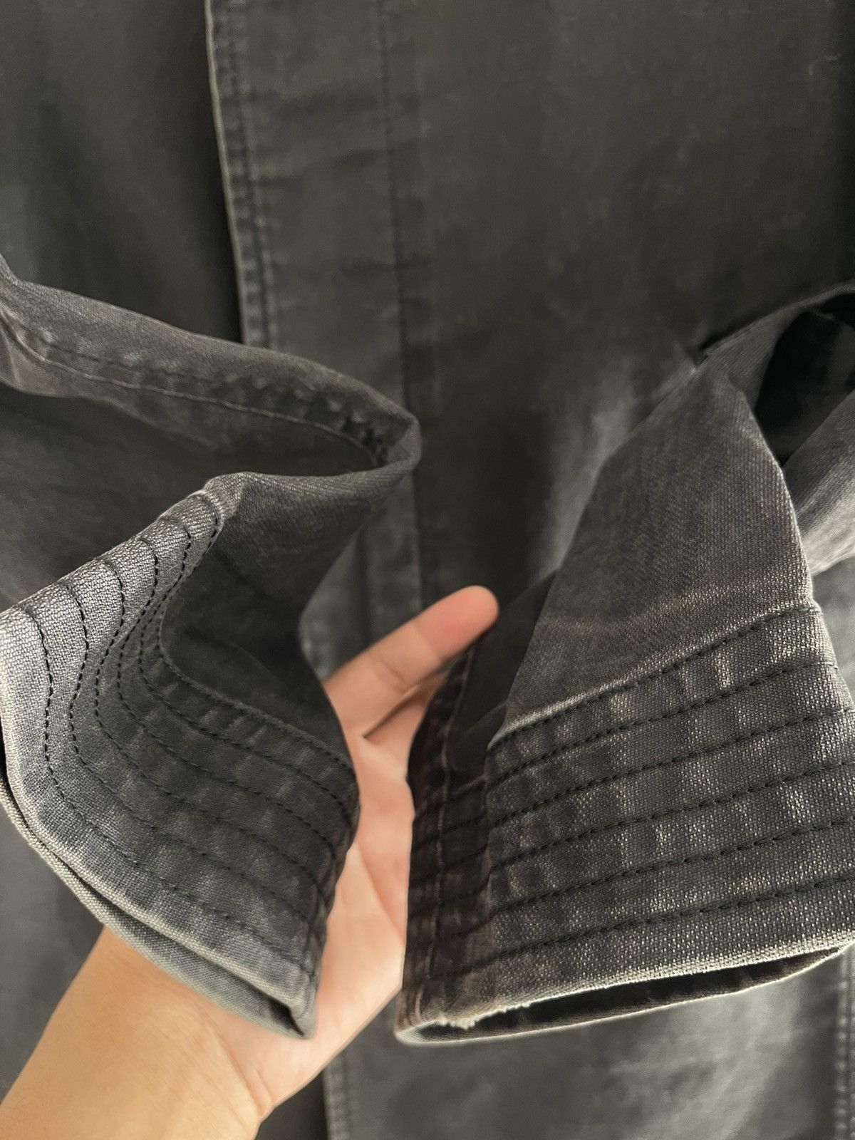 Yohji Yamamoto AAR Yohji Yamamoto Heavy Duty Long Jacket Washed Black Size US M / EU 48-50 / 2 - 7 Thumbnail