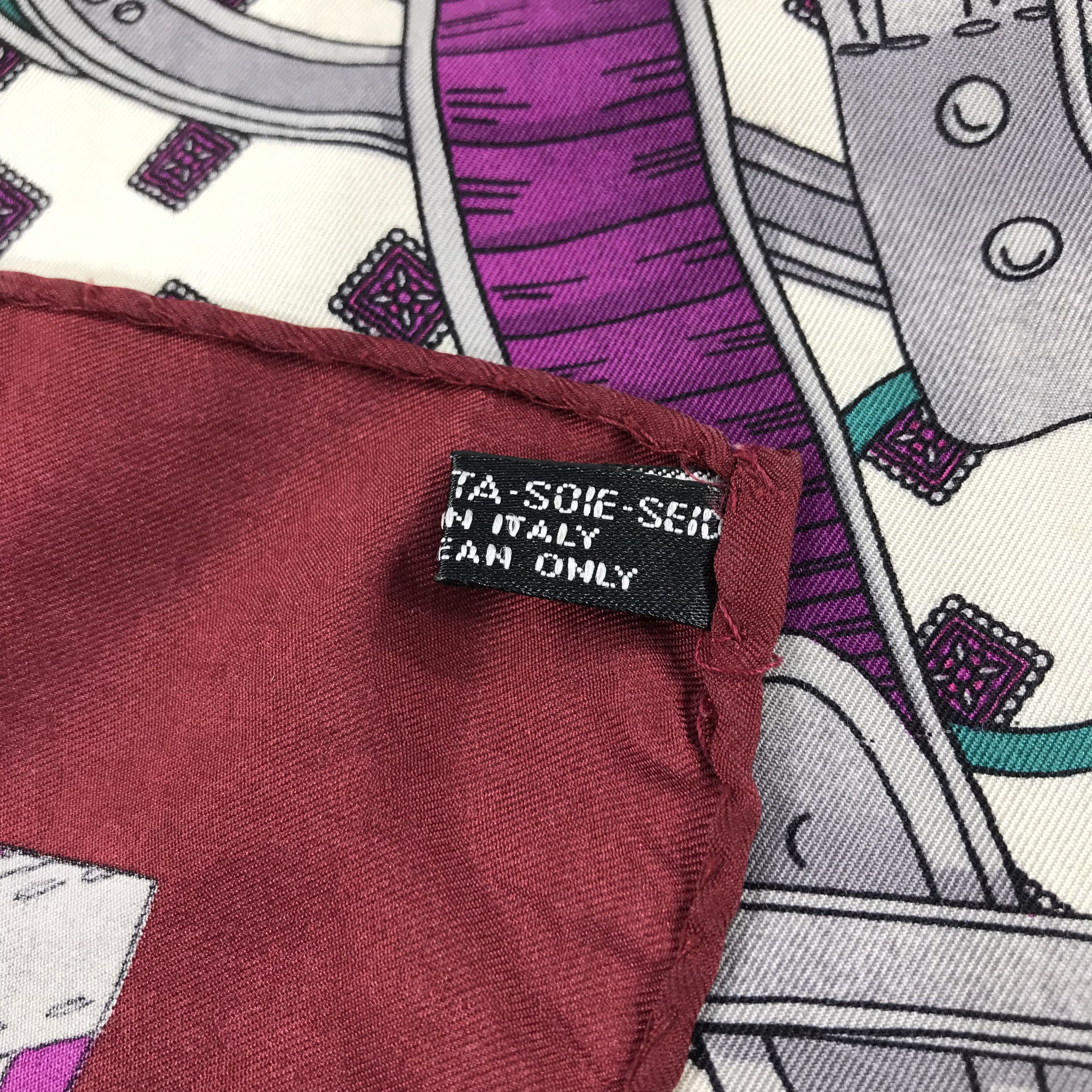 Japanese Brand Luxury Design Silk Scarf M161 Size ONE SIZE - 7 Thumbnail