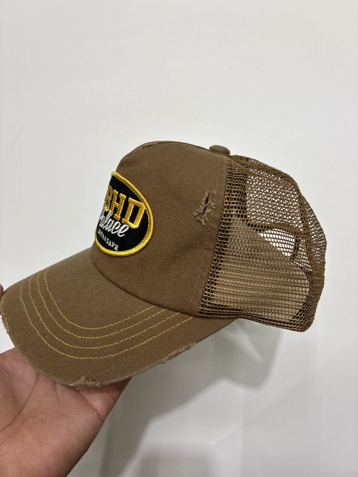 Palace x Neighborhood Mesh Trucker Tan Canvas