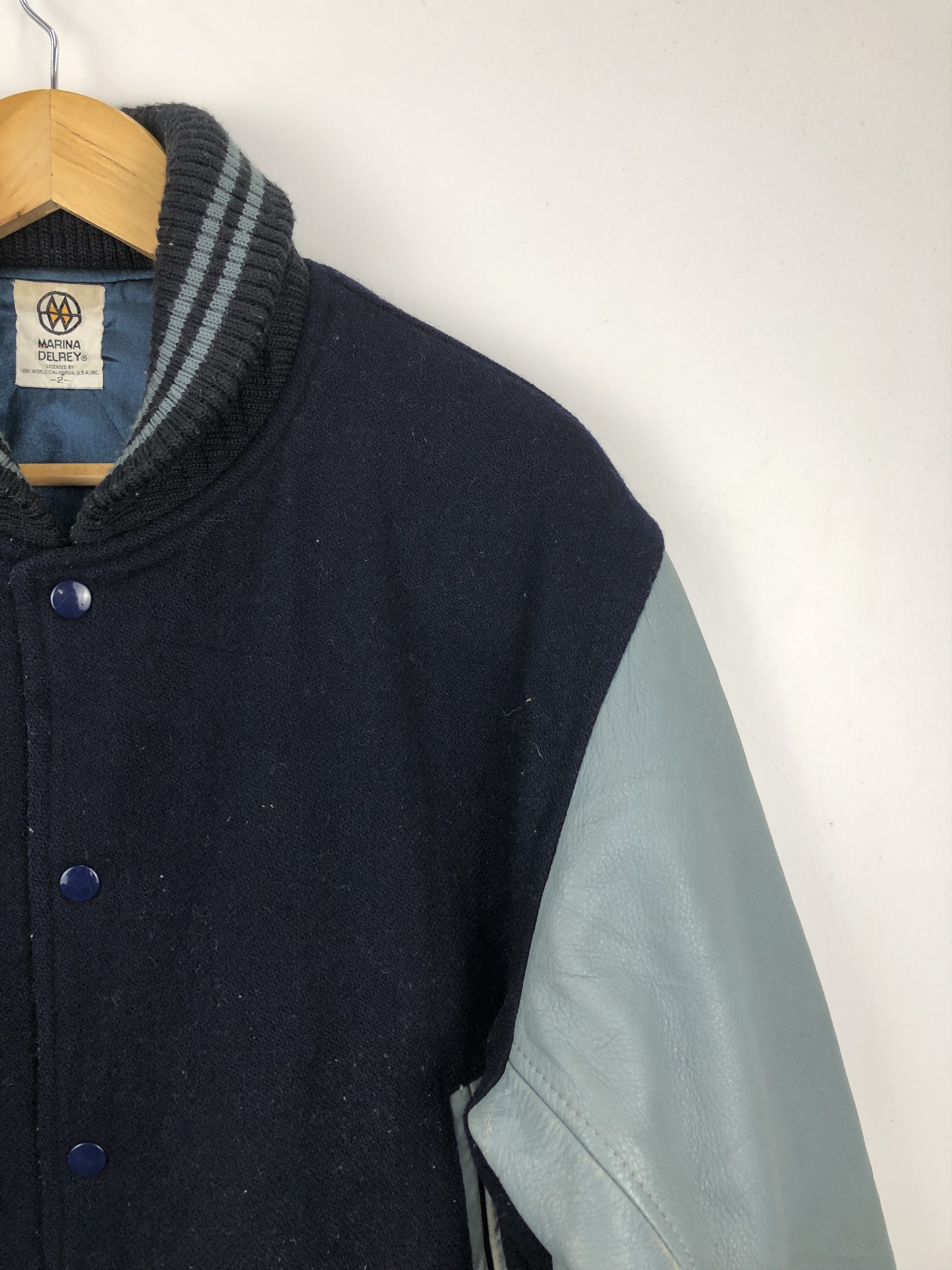 Vintage Vintage 90s Marina Delrey Wool Varsity Jacket V0444 Size US M / EU 48-50 / 2 - 7 Thumbnail