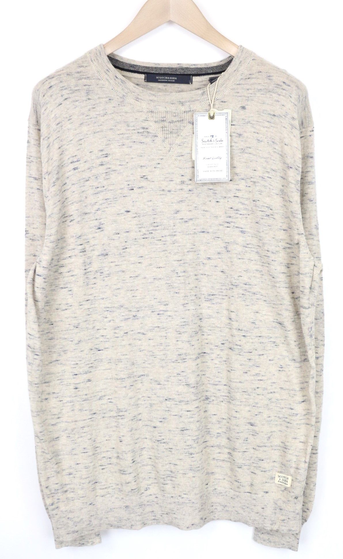 Scotch & Soda AMS COUTURE 2XL Grey Cotton Linen Sweatshirt 75109 Size US XXL / EU 58 / 5 - 1 Thumbnail