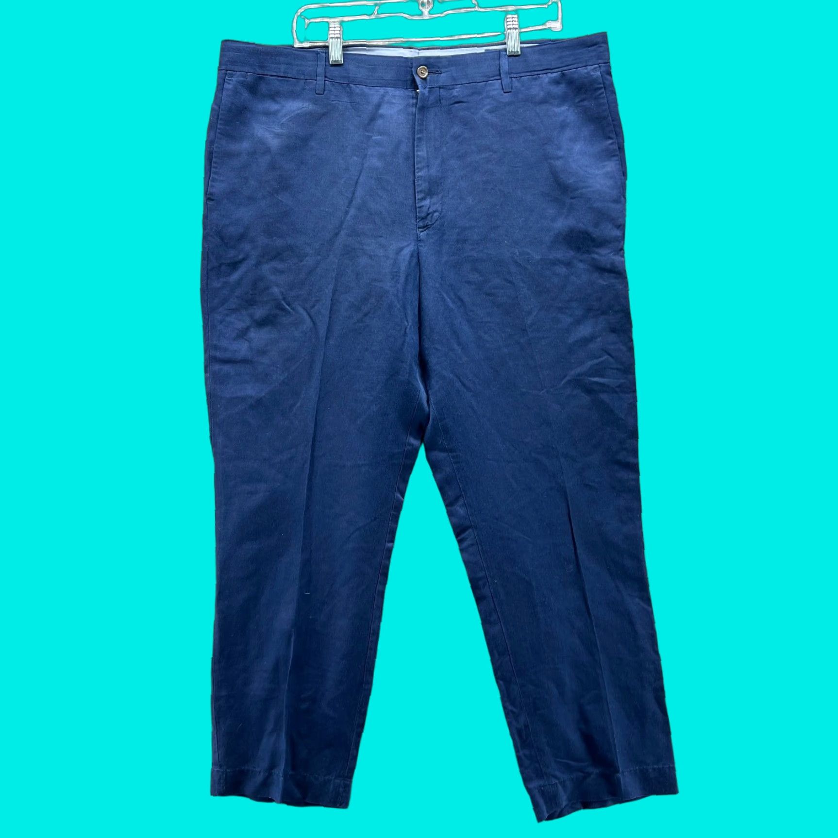 Polo Ralph Lauren Polo Ralph Lauren Dress Pants Men 40x30 Blue Chino Pleated Straight Fit Trouser Size US L / EU 52-54 / 3 - 1 Thumbnail