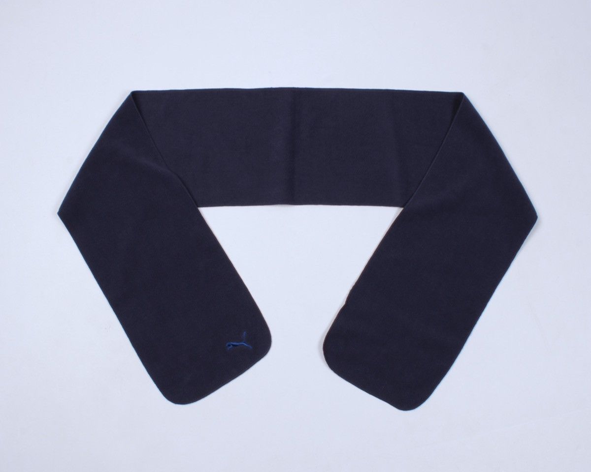Puma × Vintage PUMA Vintage Fleece Polyester Embroidered Logo Blue Scarf Size ONE SIZE - 3 Thumbnail