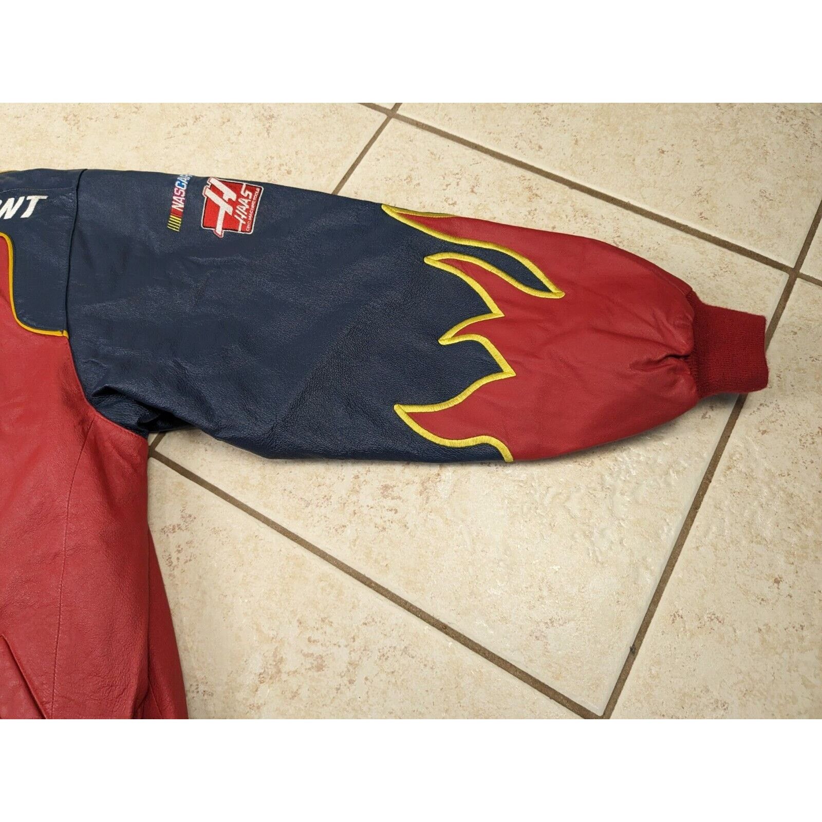 Chase Authentics Leather NASCAR Jacket Racing Dupont Winston Cup Jeff Gordon Size US XL / EU 56 / 4 - 10 Thumbnail
