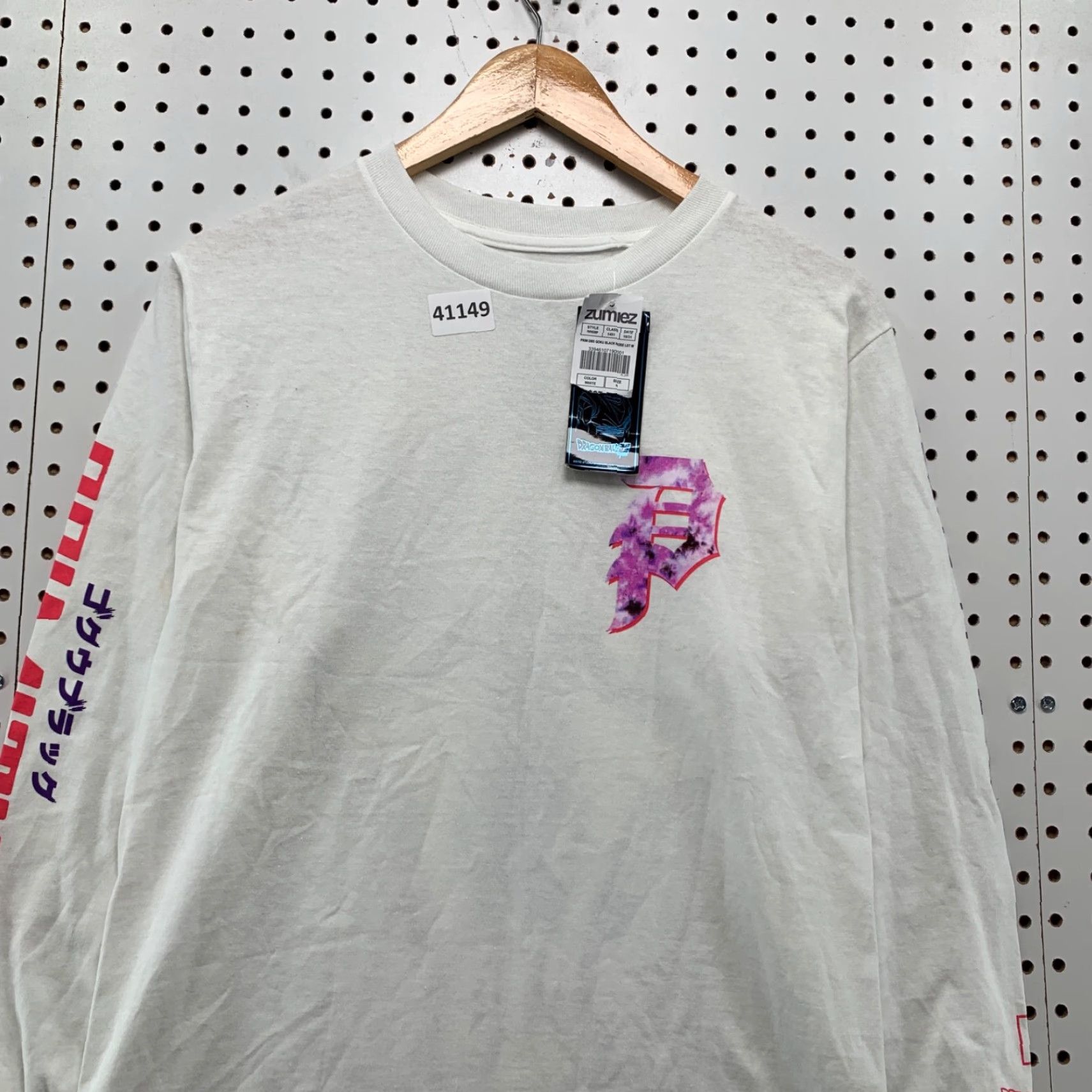 Vintage VINTAGE Dragon Ball Z T-Shirt Mens Small Long Sleeve Anime White 90s Graphic Print Size US S / EU 44-46 / 1 - 4 Thumbnail