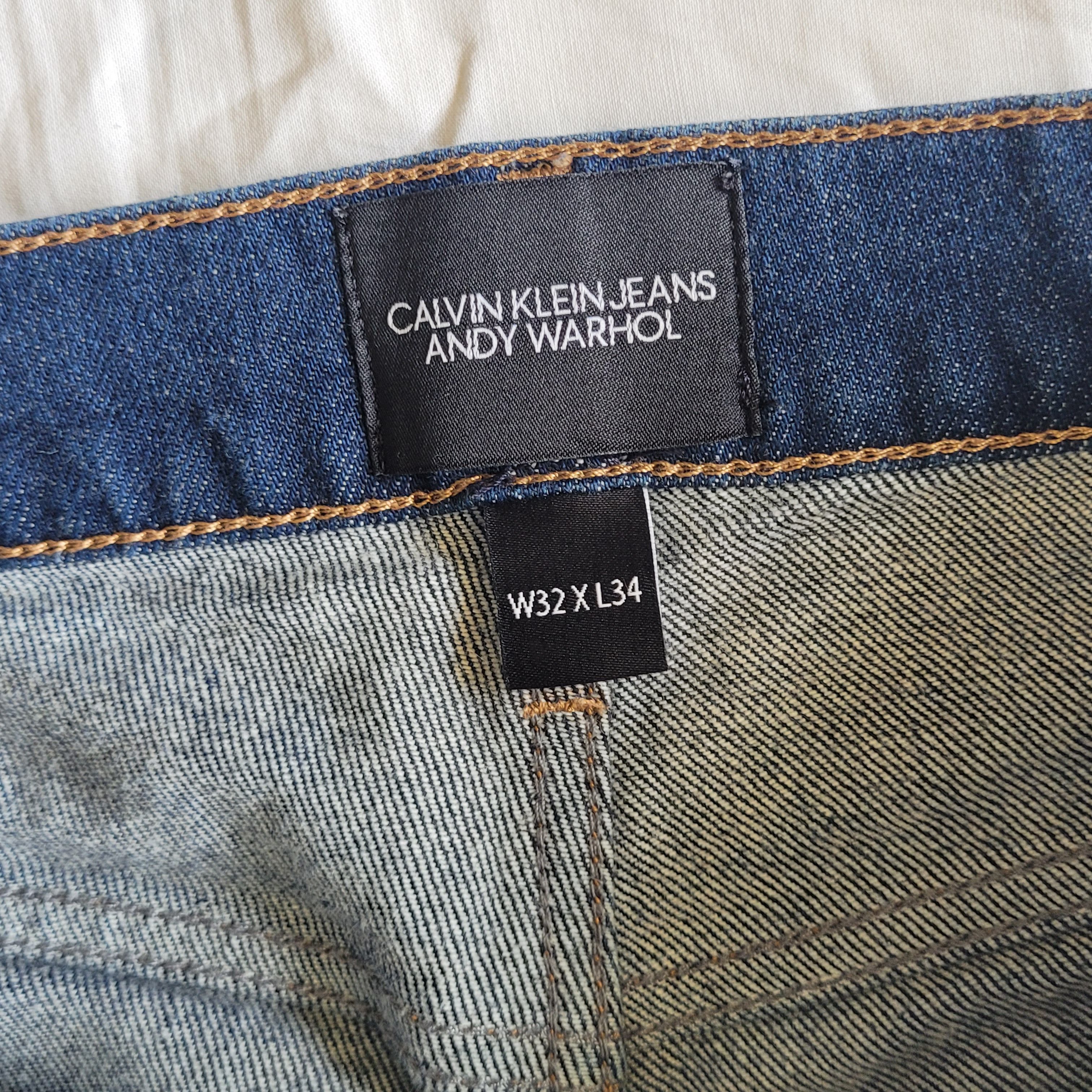 Calvin Klein × Calvin Klein 205W39NYC × Raf Simons Calvin Klein by Raf Simons raw denim printed jeans Size US 32 / EU 48 - 5 Thumbnail