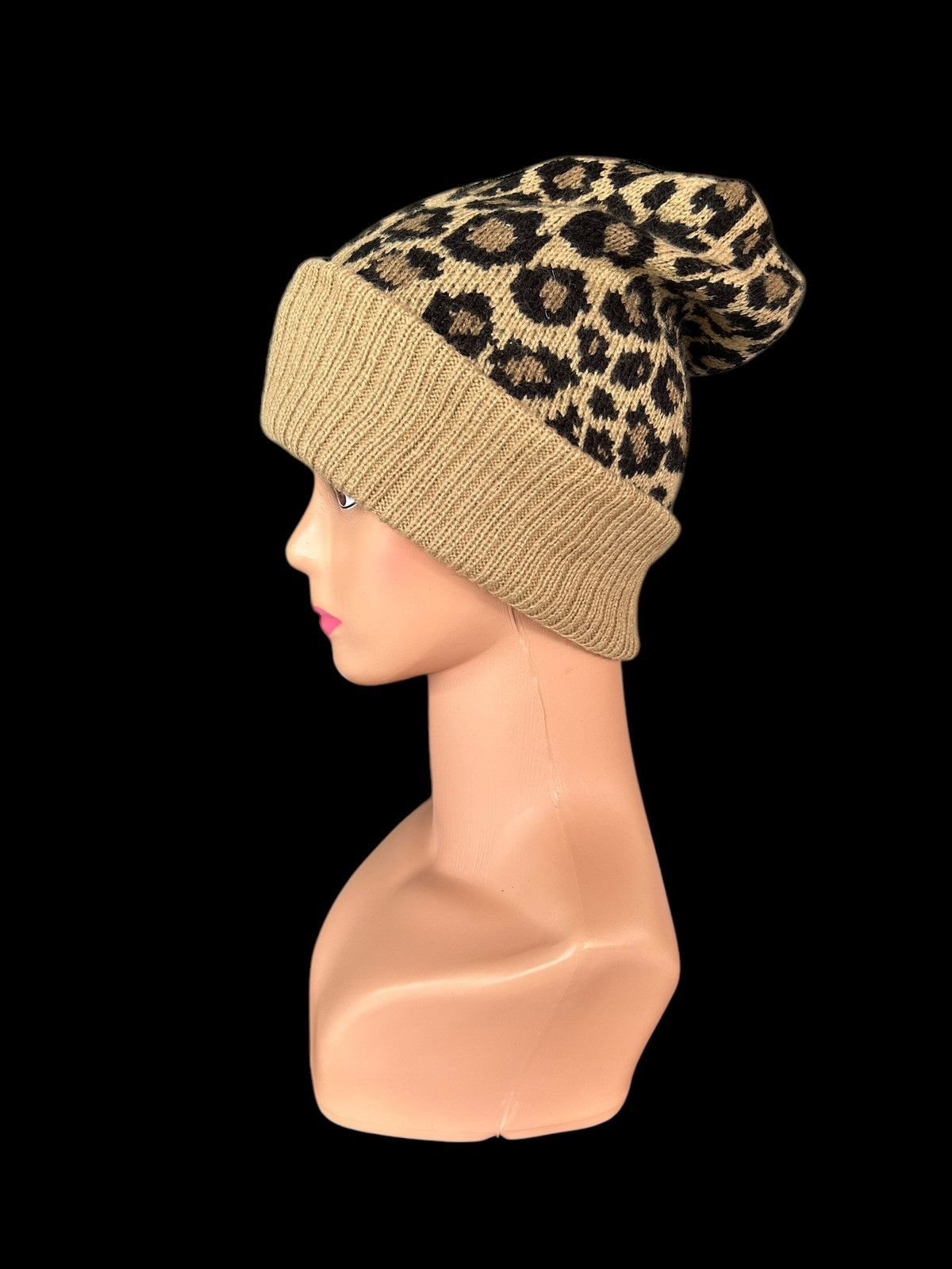 Japanese Brand × Kapital × Vintage Leopard Japanese Brand Kissmark Beanie Hats Size ONE SIZE - 3 Thumbnail