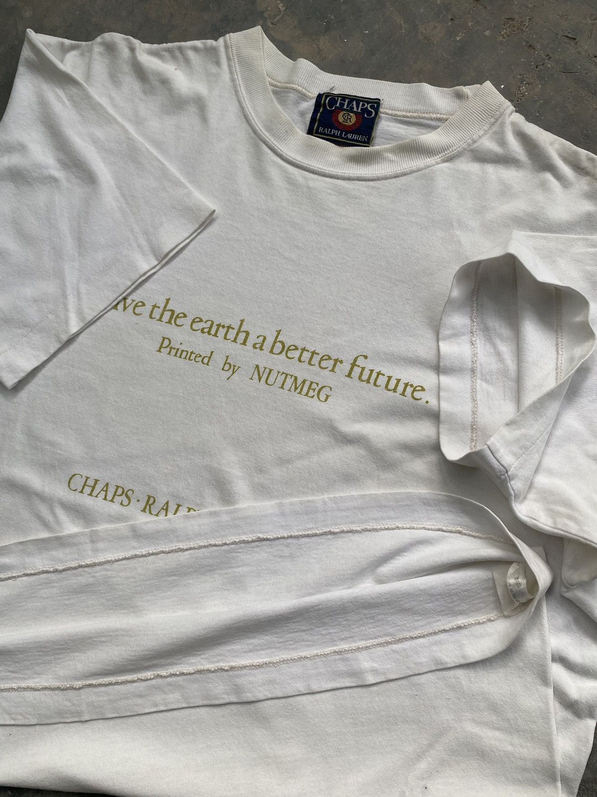 Chaps Ralph Lauren Vintage 90s Chaps Ralph Lauren Statement Tee by Nutmeg Size US M / EU 48-50 / 2 - 2 Thumbnail