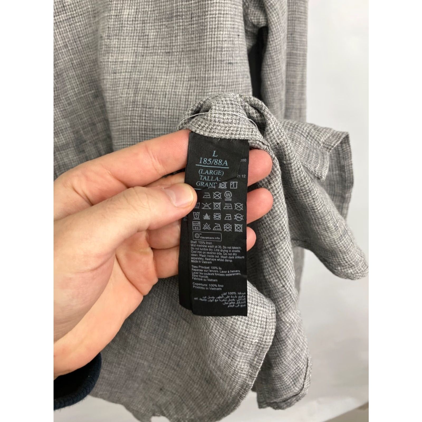Allsaints AllSaints Linen 100% Shirt Retro Rare Hype Y2K L Grey Men's T-Shirt Size US L / EU 52-54 / 3 - 6 Thumbnail