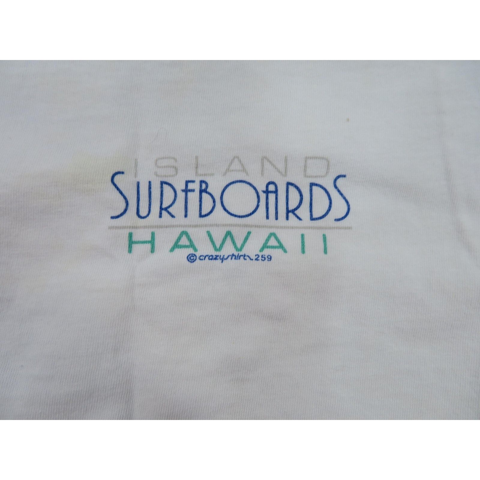 Other Crazy Shirts Hawaii Islands Surfboards White T-shirt M 1990s Size US M / EU 48-50 / 2 - 5 Thumbnail