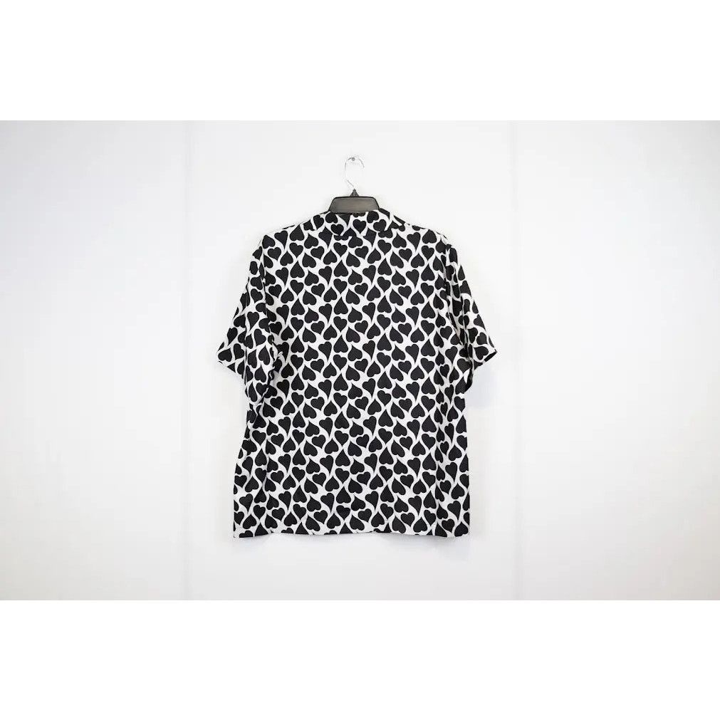 Amiri o1rshd1 Love Hearts STW Bowling Shirt in Black/White Size US M / EU 48-50 / 2 - 5 Thumbnail