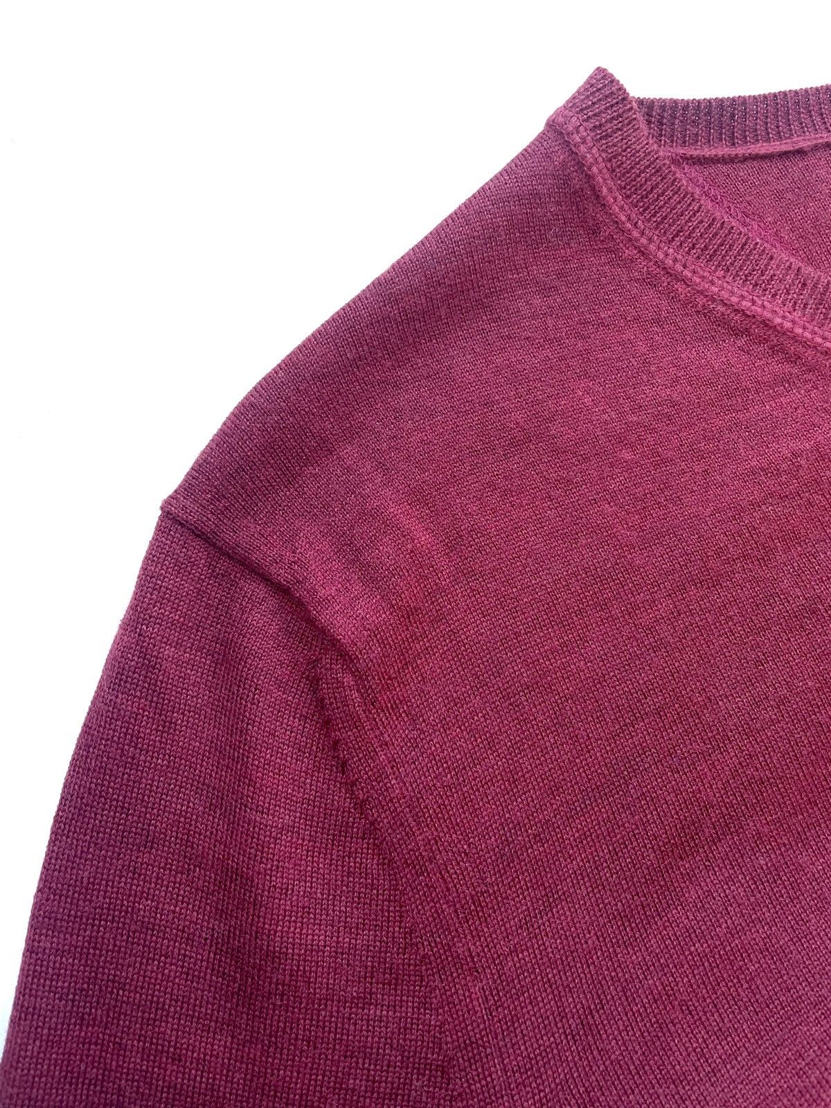 Alexander McQueen Men's Wool v-neck Sweater Alexander McQueen Size L Burgundy Size US L / EU 52-54 / 3 - 7 Thumbnail