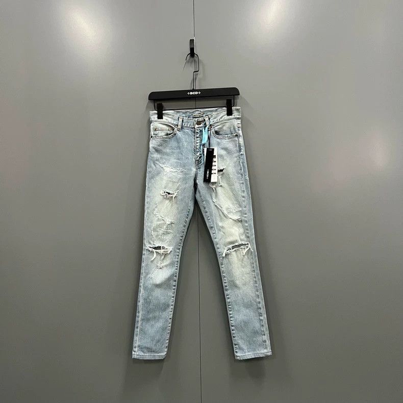 Saint Laurent Paris saint laurent distressed denim jeans size 26 Size US 26 / EU 42 - 1 Thumbnail