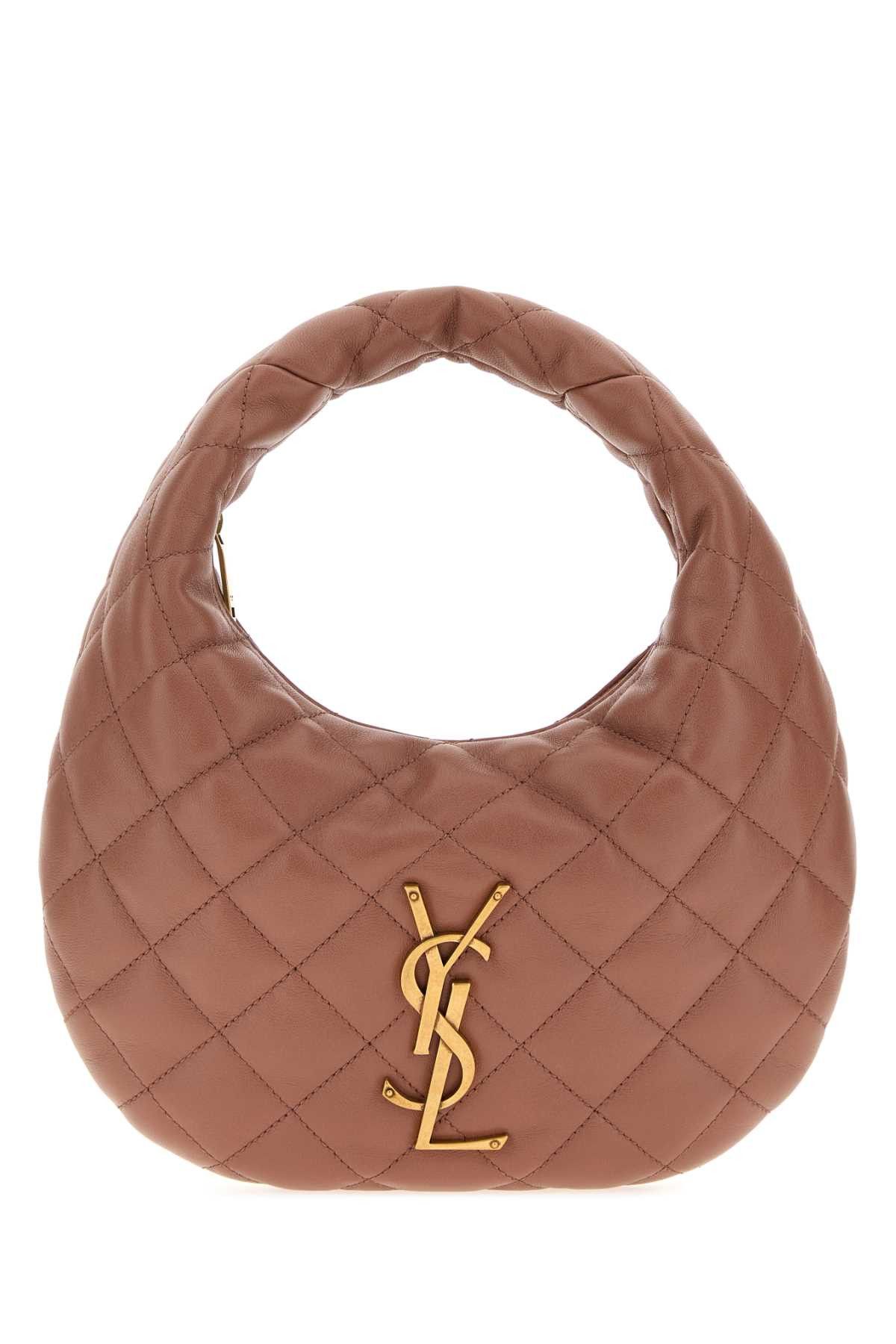 Antiqued Pink Nappa Leather Icarino Shoulder Bag, Women's