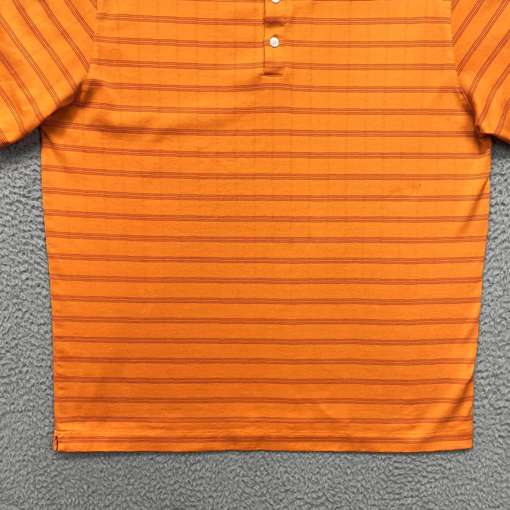 Nike Nike Tiger Woods Polo Shirt Mens Large Orange Stripe Dri-Fit Golf Performance Size US L / EU 52-54 / 3 - 6 Thumbnail