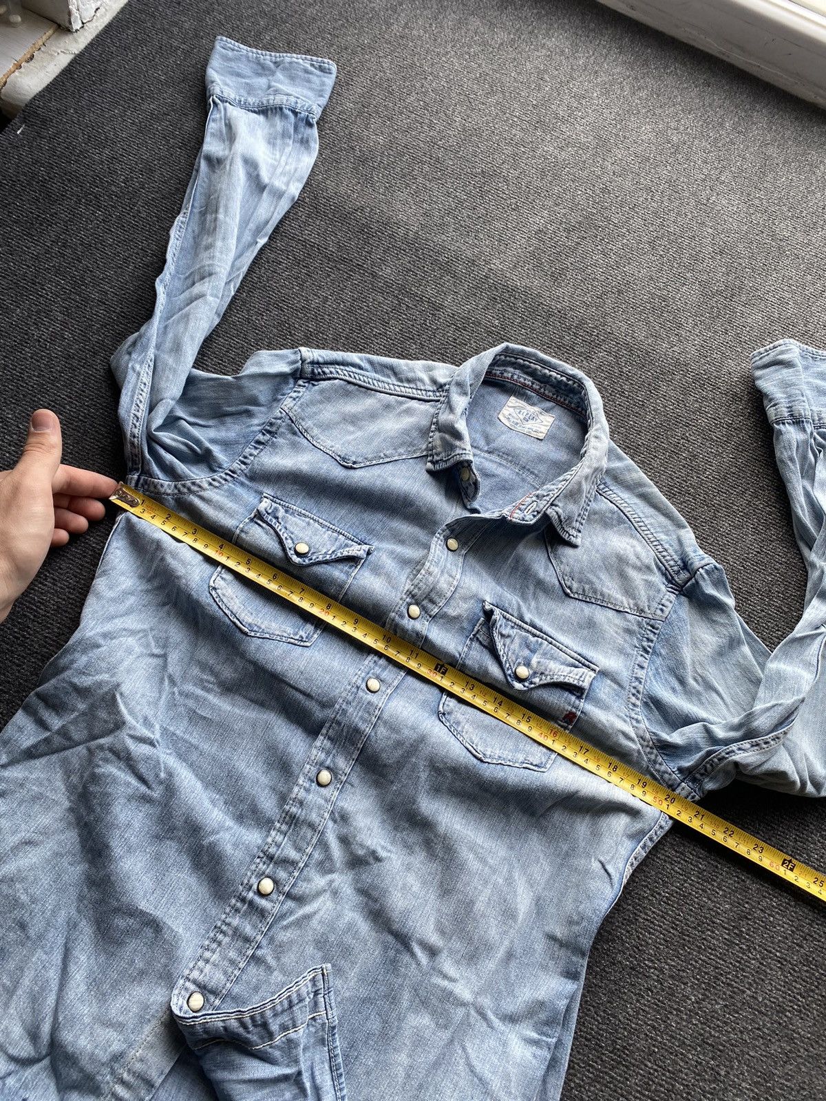 Replay 🔥Replay Punk Opium Blue mens faded shirt m Size US M / EU 48-50 / 2 - 9 Thumbnail