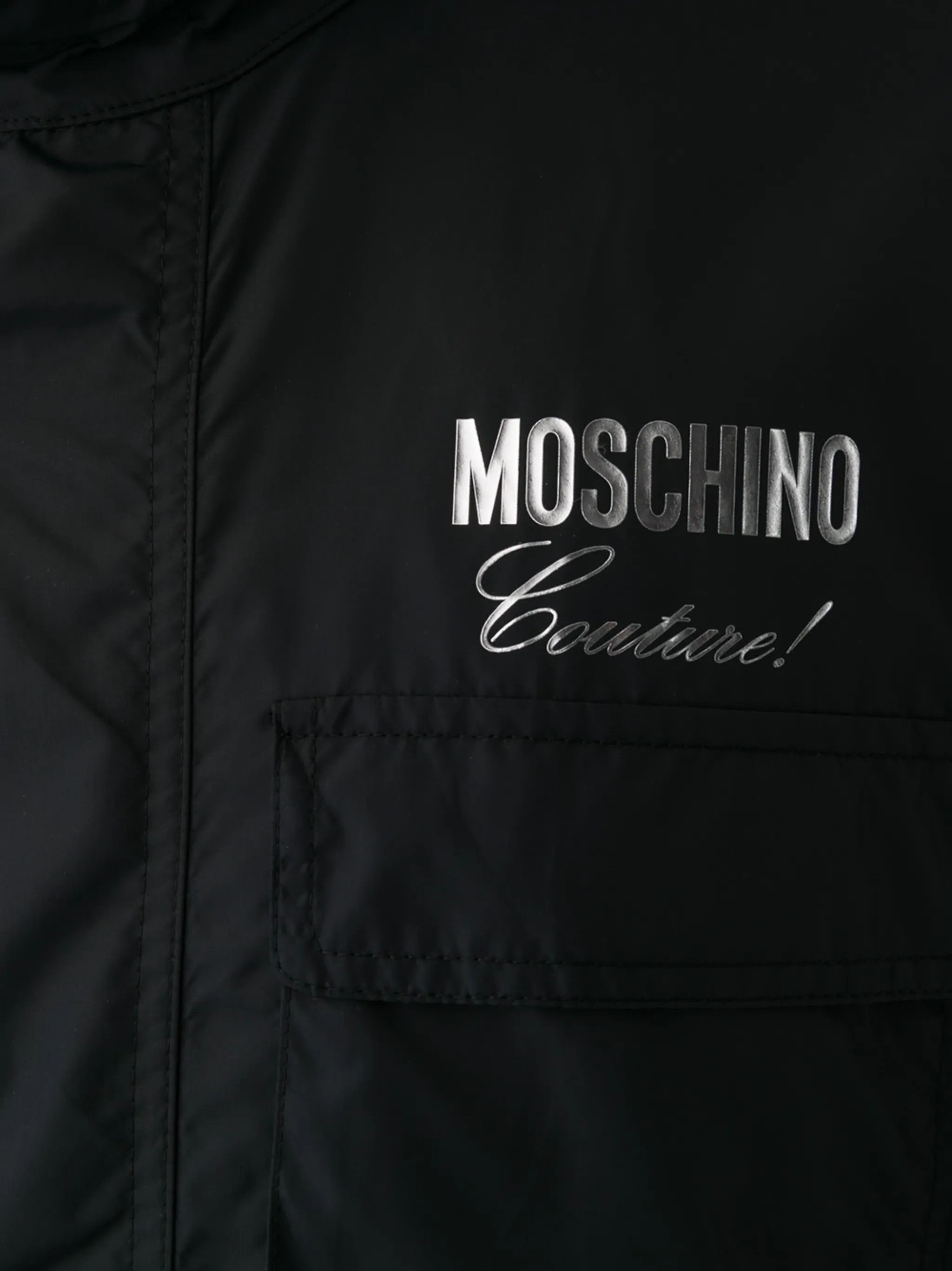 Moschino o1y0225 Logo Turtleneck Jacket in Black Size US M / EU 48-50 / 2 - 4 Thumbnail
