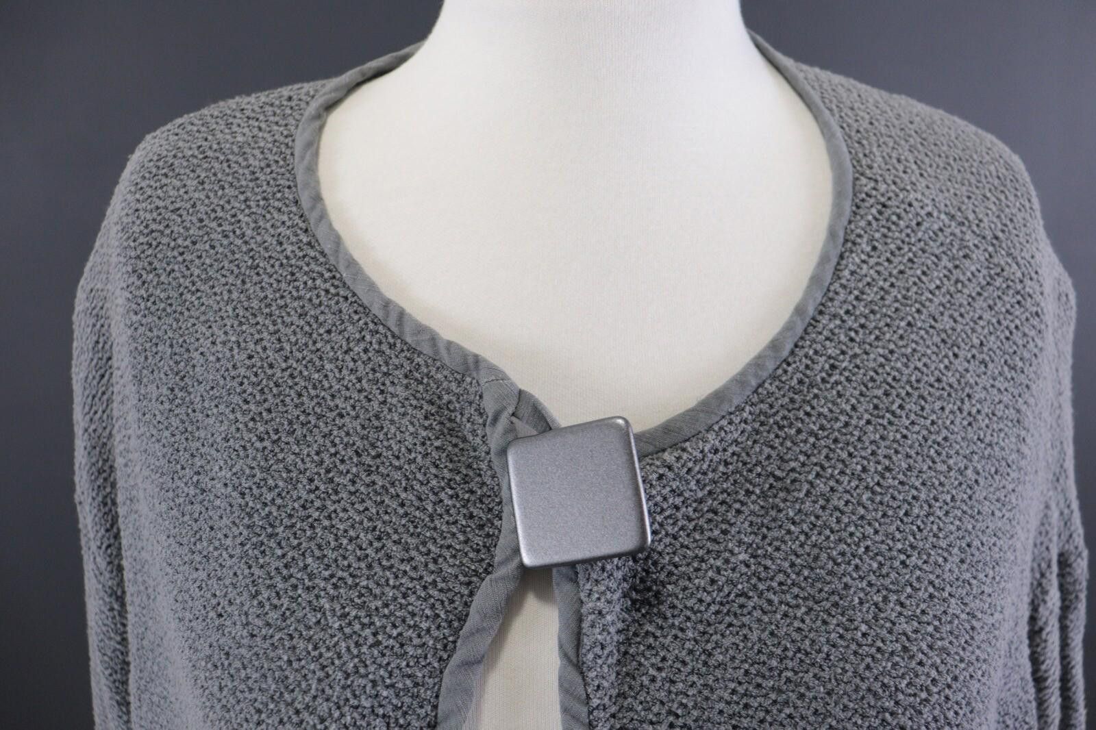 Designer Absolut By Zebra Gray Open Knit Cape Sweater Size 2 / M Size US M / EU 48-50 / 2 - 5 Thumbnail