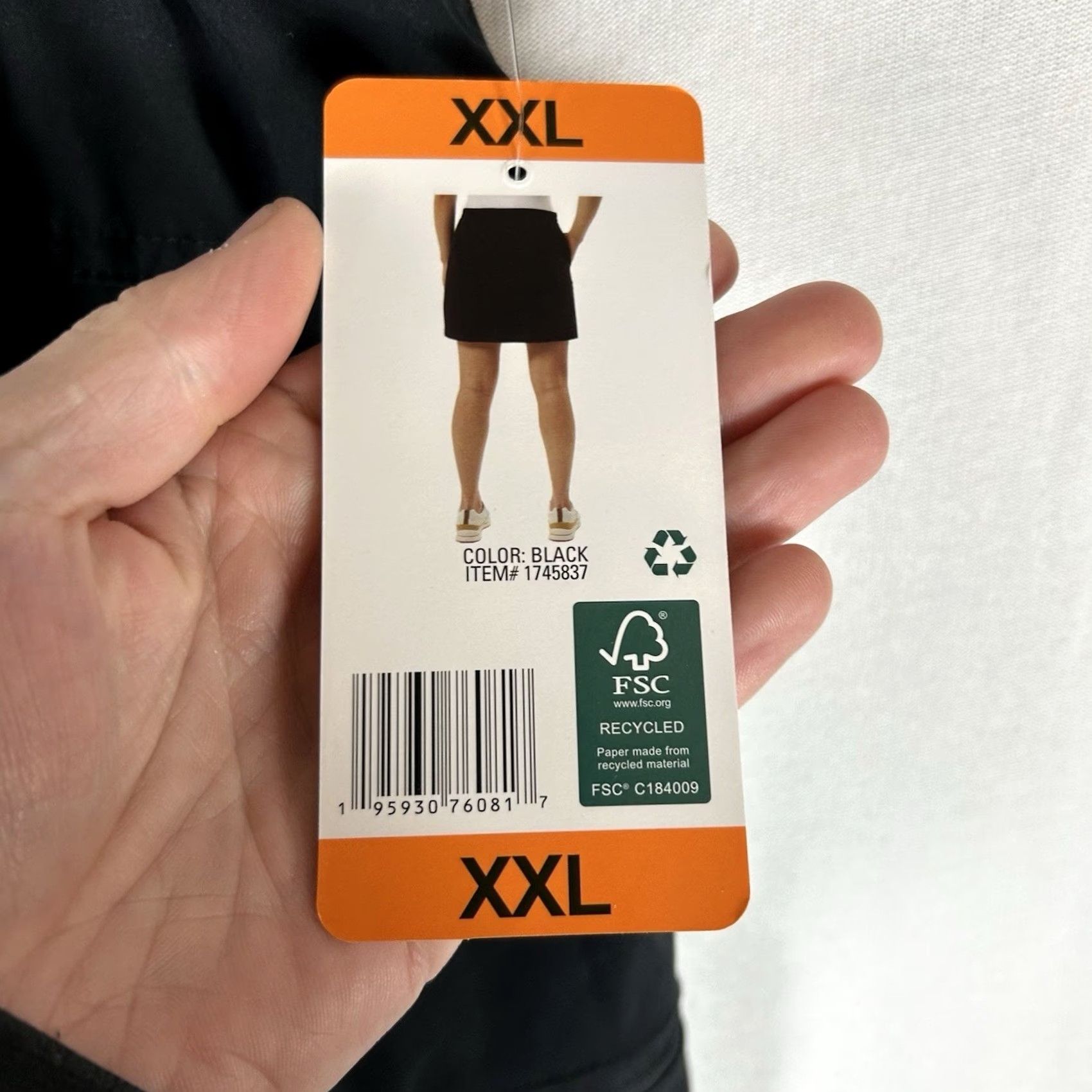 Vintage 32 Degrees Skort Womens 2XL Black Lined Knit Polyester Spandex Athletic Golf NWT Size 40" / US 18 - 5 Thumbnail