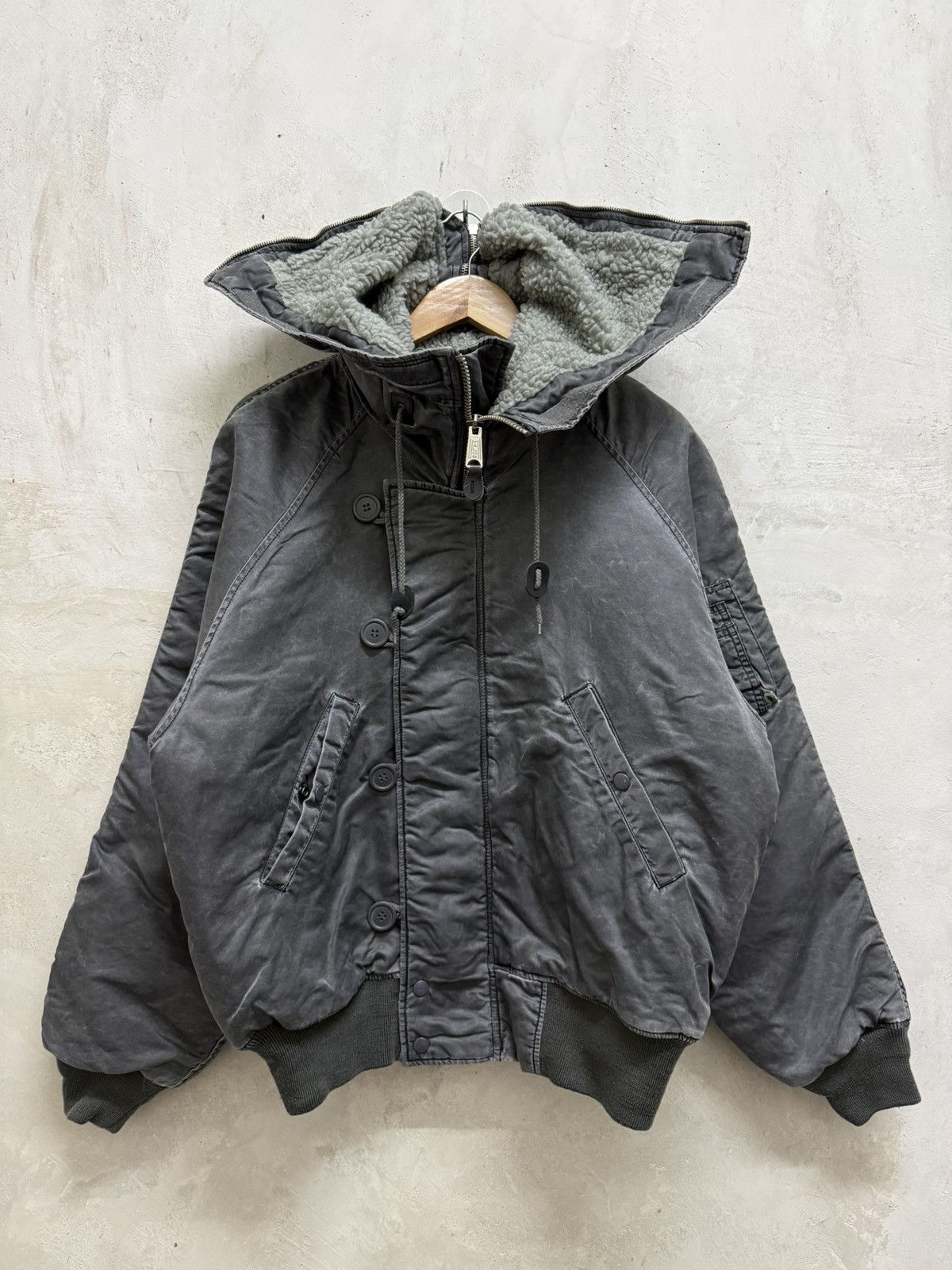 Le Grande Bleu (L.G.B.) 90s Archive N-2B Stonewashed Flight Jacket lgb style Size US L / EU 52-54 / 3 - 1 Thumbnail